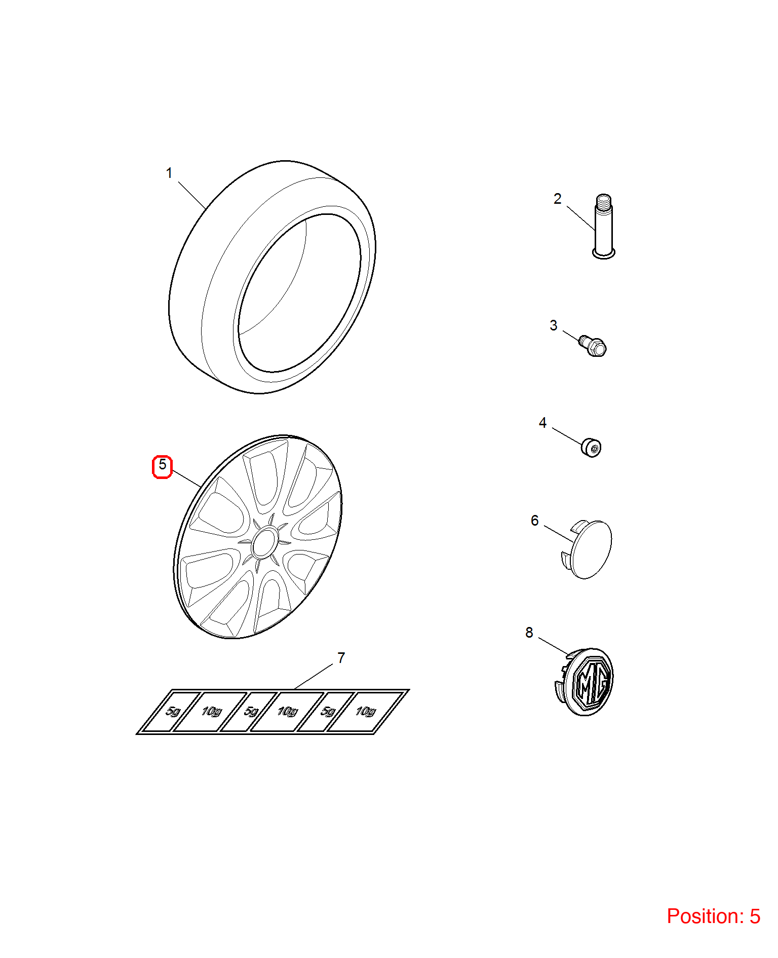 MG Wheel Center Cap OEM 10102376 FOR MG350 10102376-MG_OEM