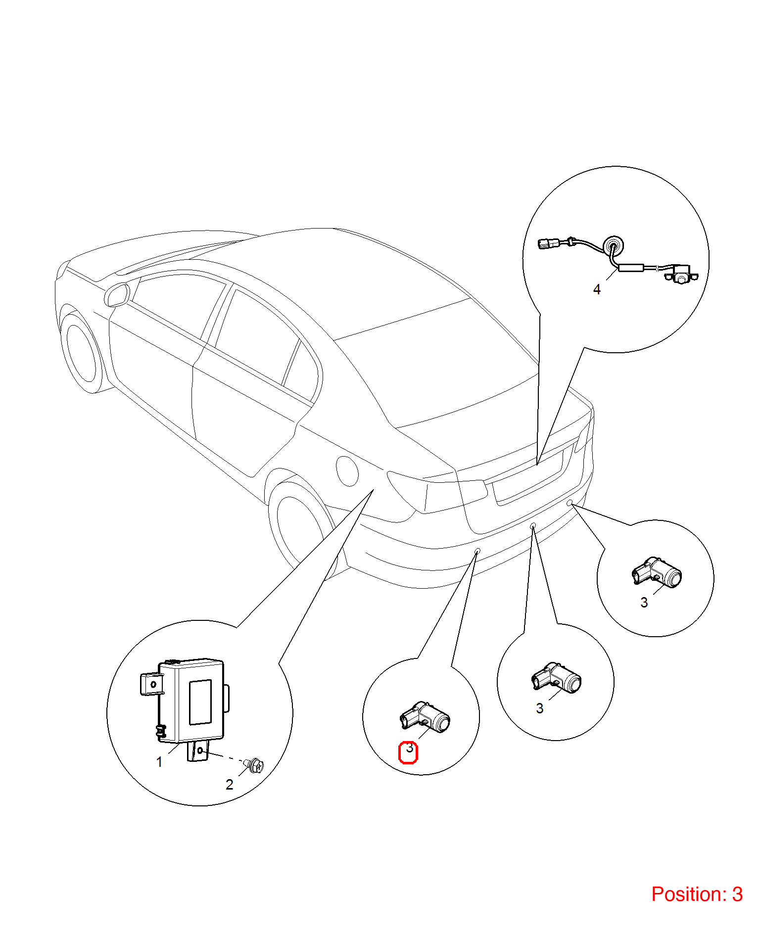 MG Parking Sensor OEM 10102650RSA 10102650RSA-MG_OEM