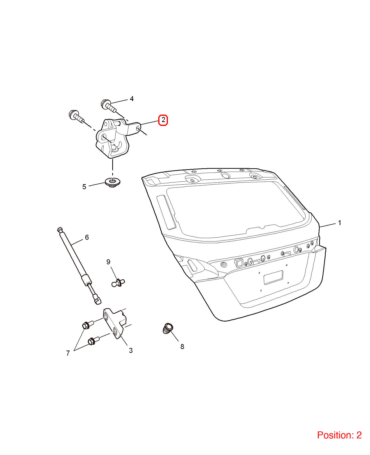 MG Tailgate hinge OEM 10103178 FOR MG5 MG 10103178-MG_OEM