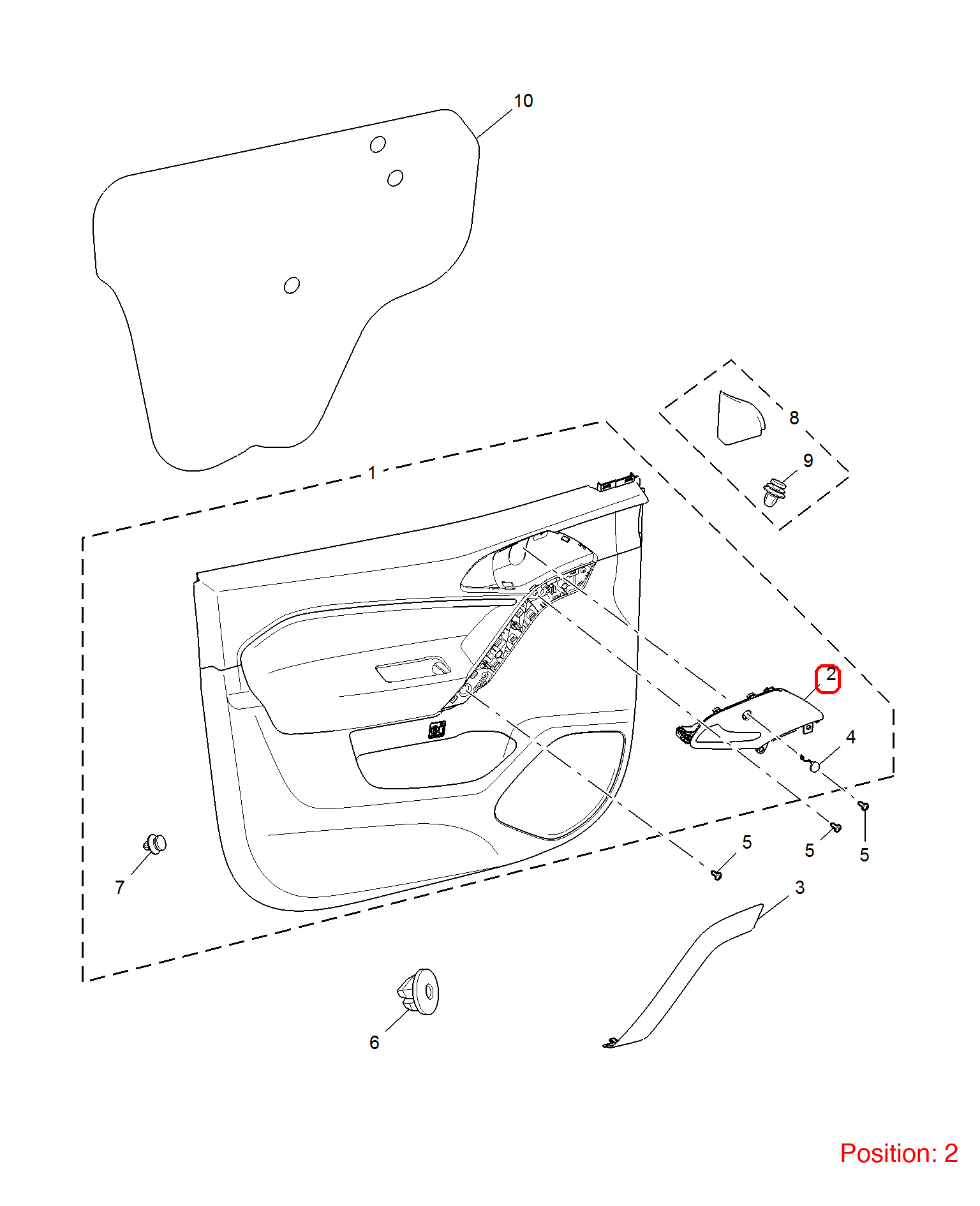 MG Door handle OEM 10103293 FOR MG 10103293-MG_OEM