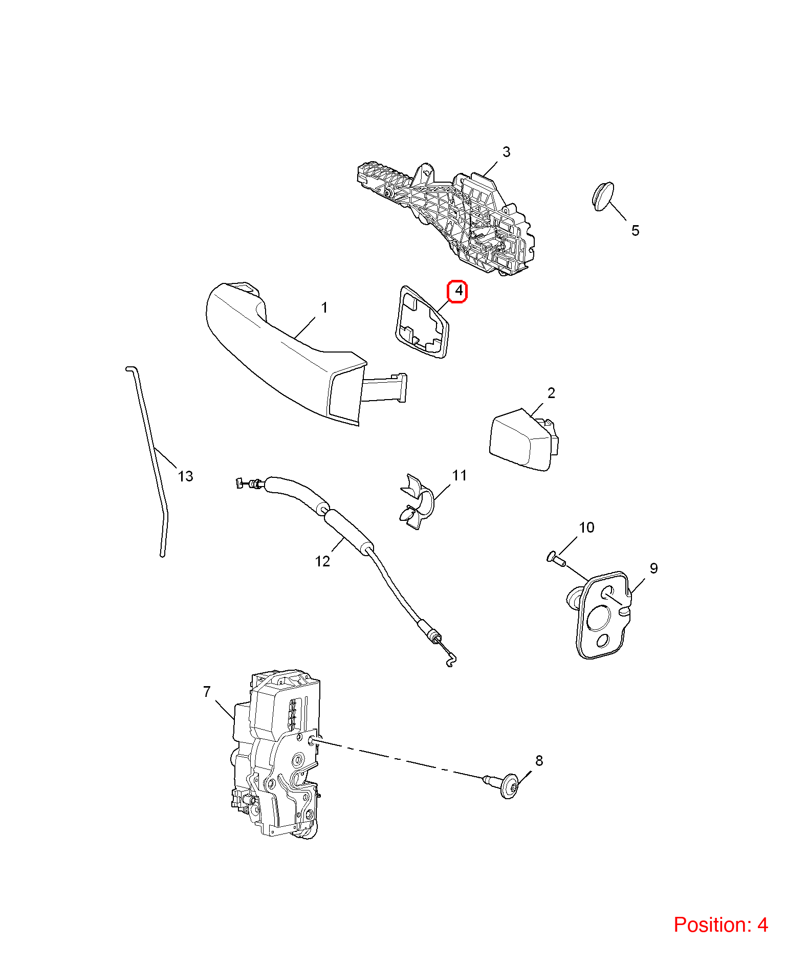 MG Door handle pad OEM 10103437 FOR MG 10103437-MG_OEM