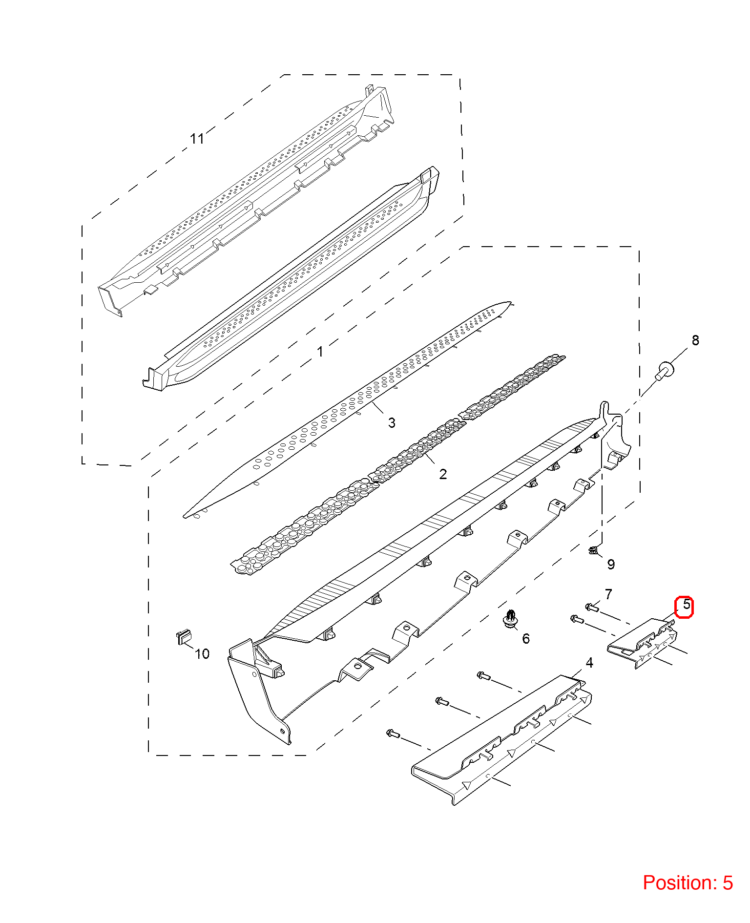 MG Footboard bracket OEM 10104001 FOR MG 10104001-MG_OEM