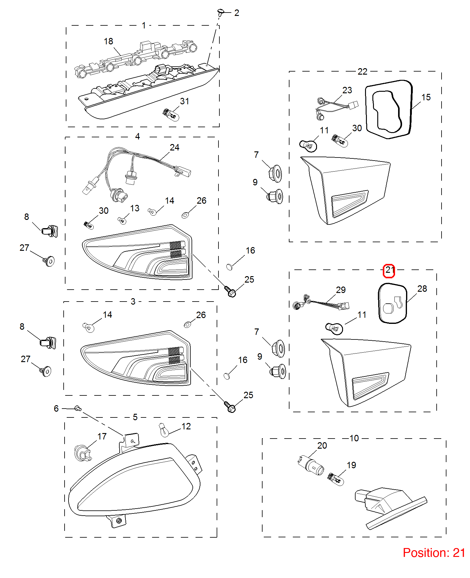 MG Taillight OEM 10105428 FOR MG 10105428-MG_OEM