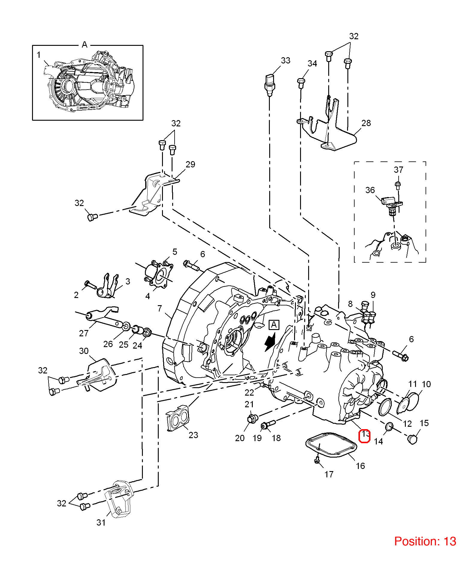 MG Transmission housing OEM 10108293 FOR MG6 MG550 10108293-MG_OEM
