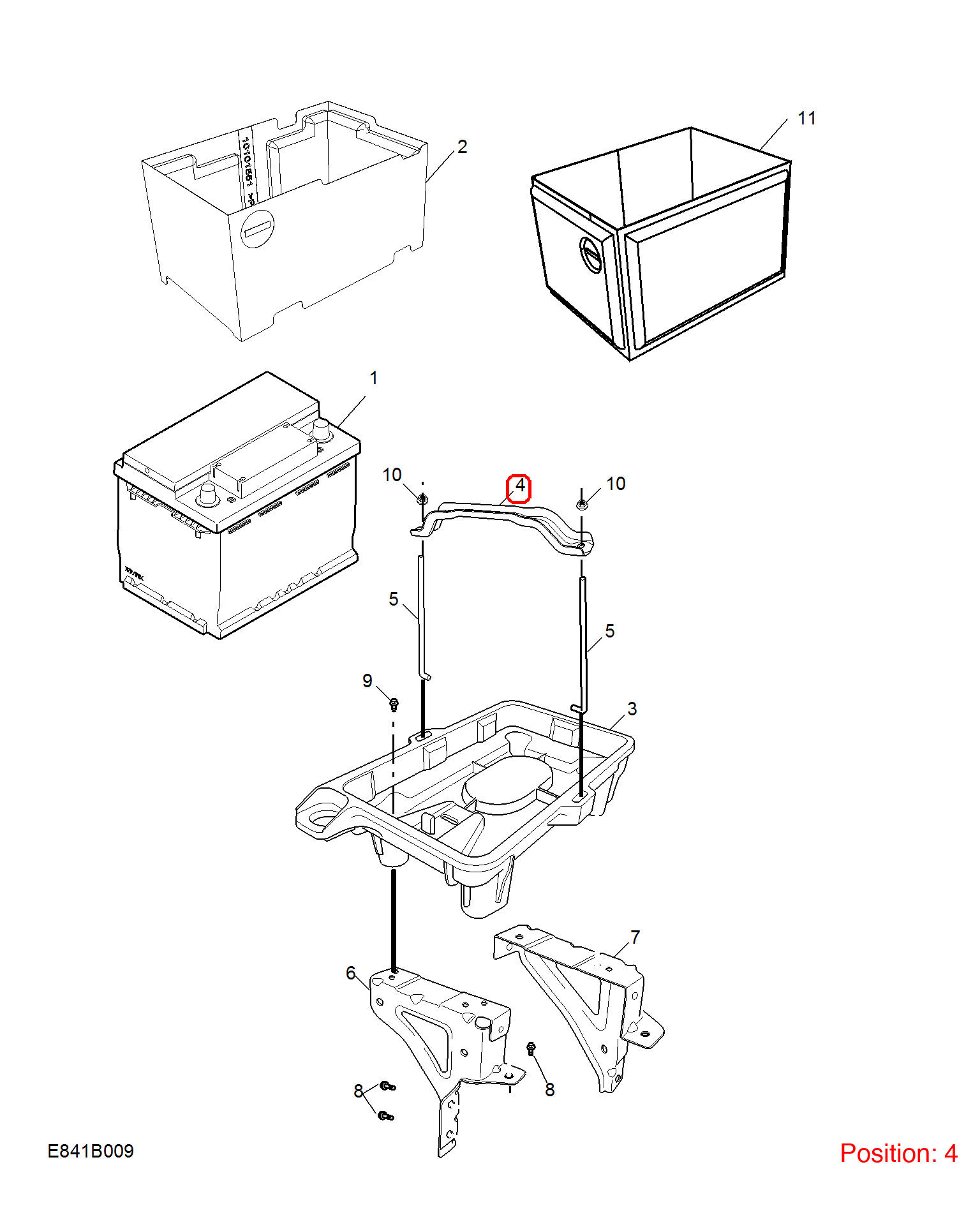 MG Battery bracket OEM 10108565 FOR MG 10108565-MG_OEM