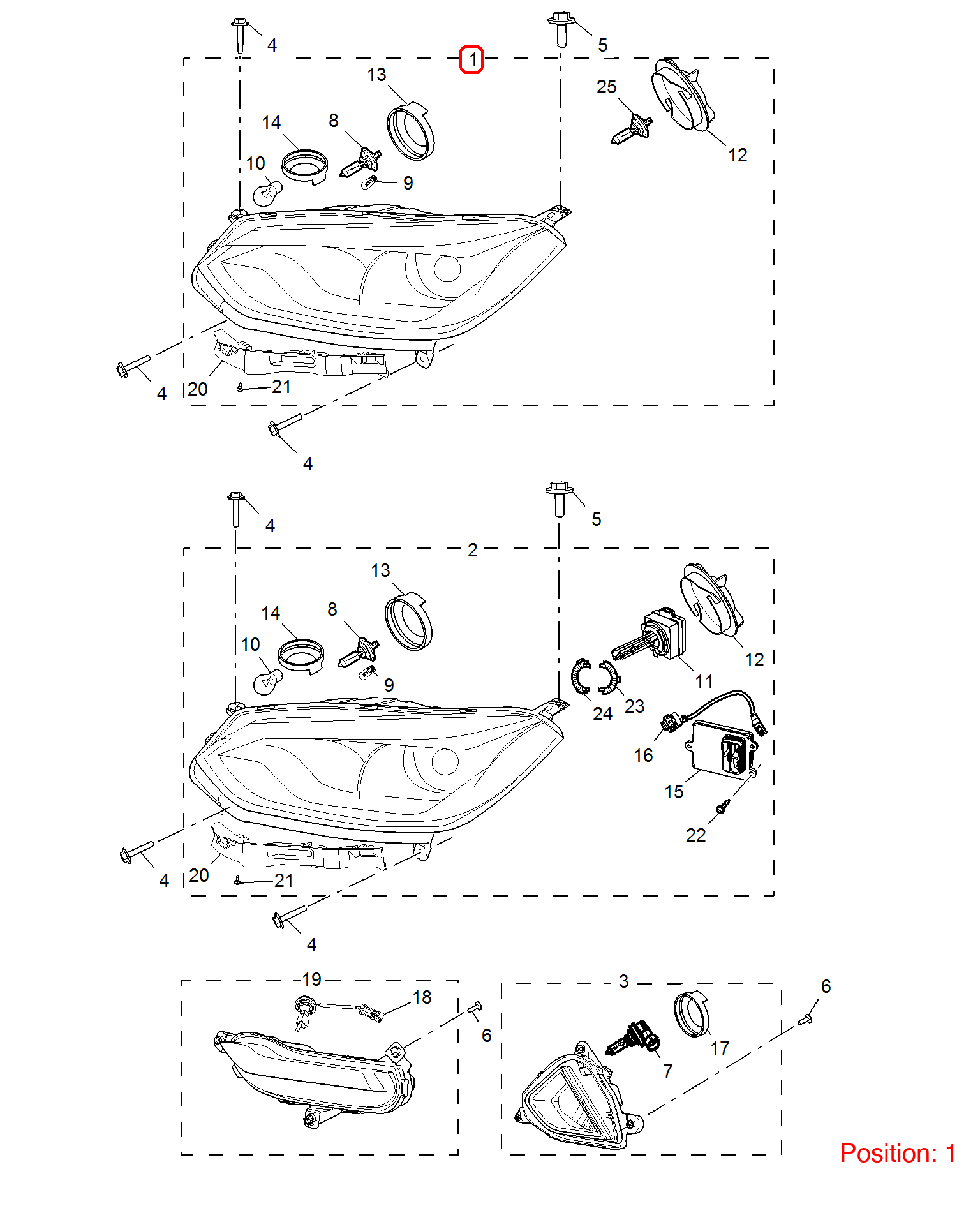 MG Headlight OEM 10109756 FOR MG 10109756-MG_OEM
