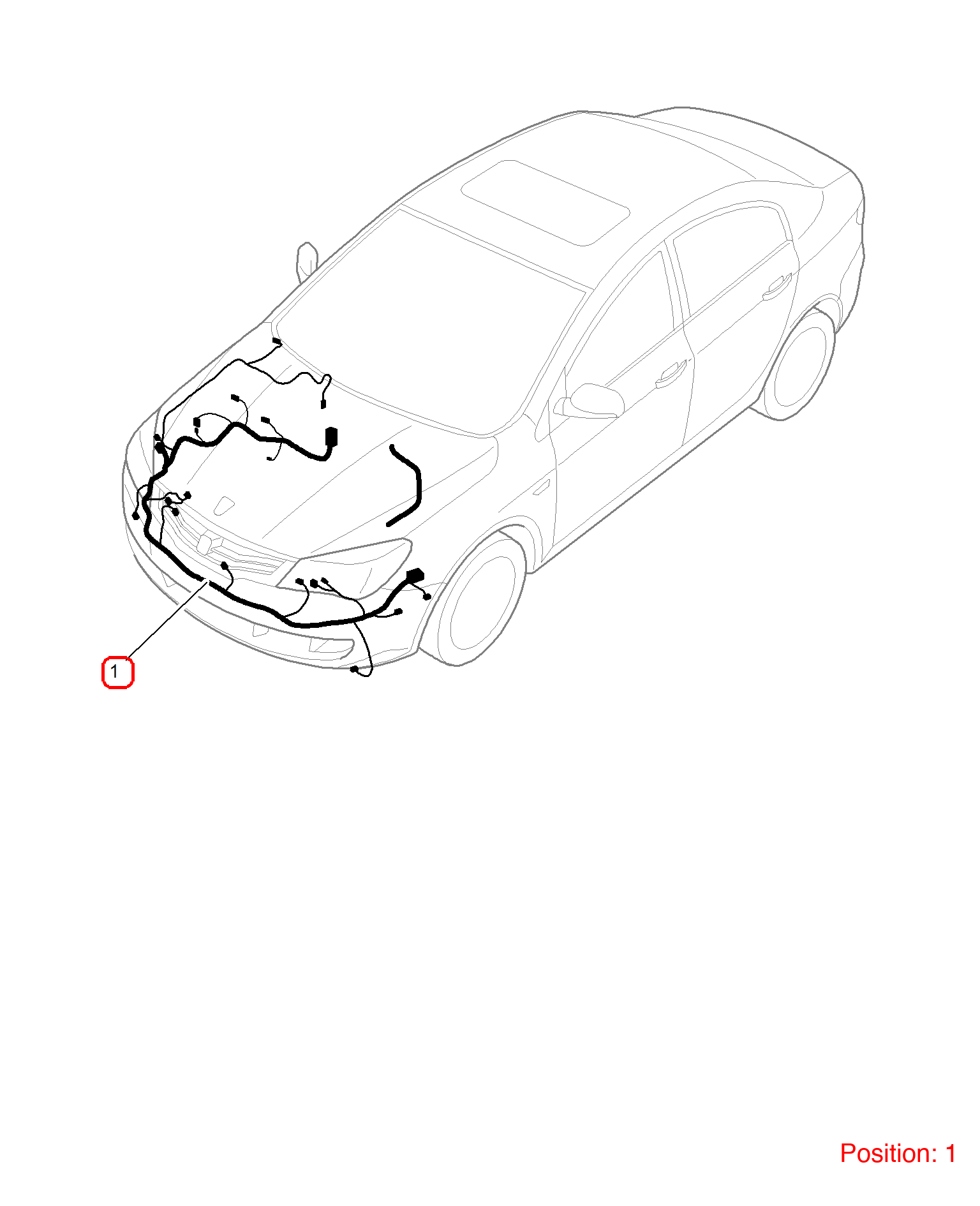 MG Engine compartment wiring harness OEM 10110556 FOR MG350 10110556-MG_OEM