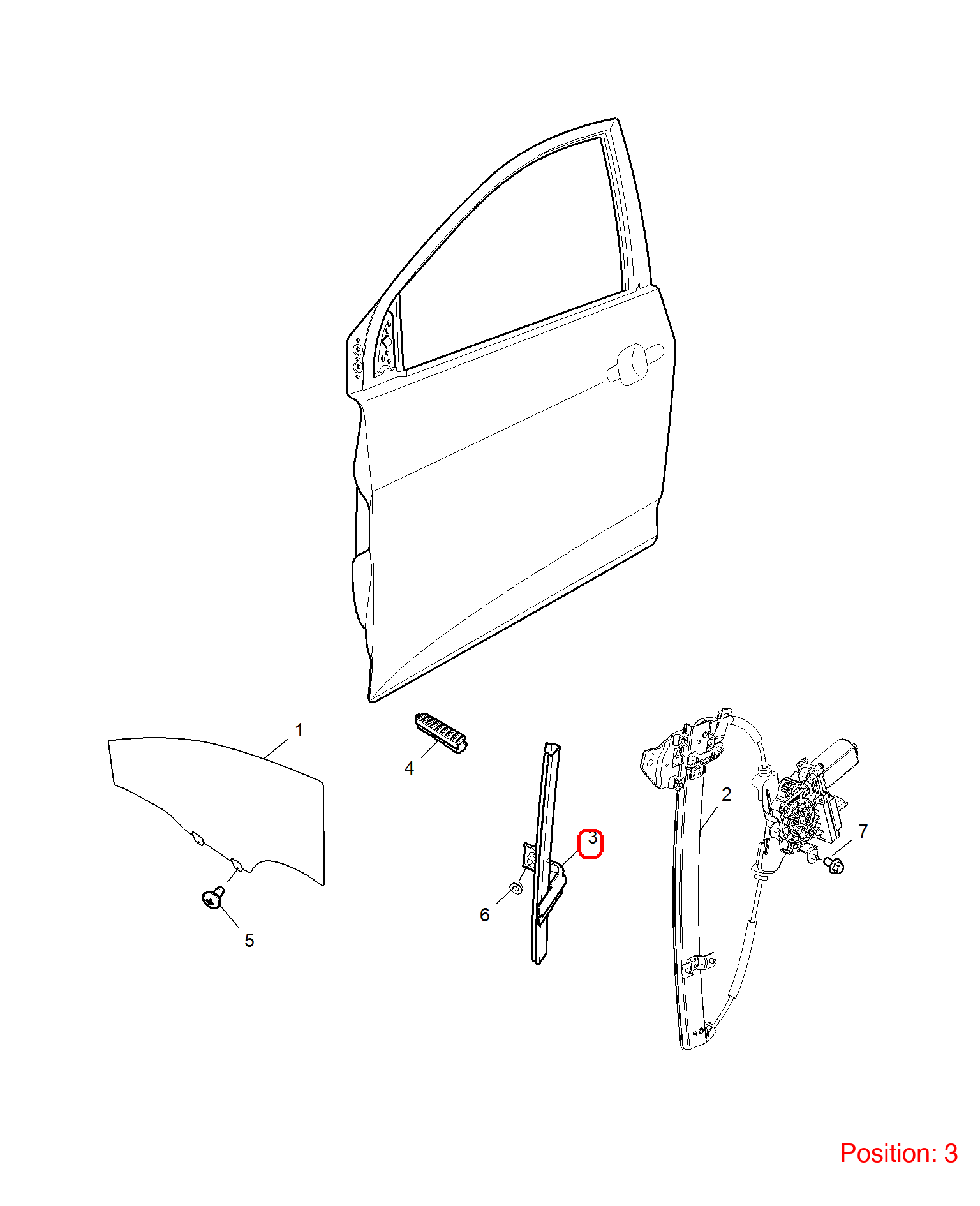 MG Door glass guide rail OEM 10110649 10110649-MG_OEM