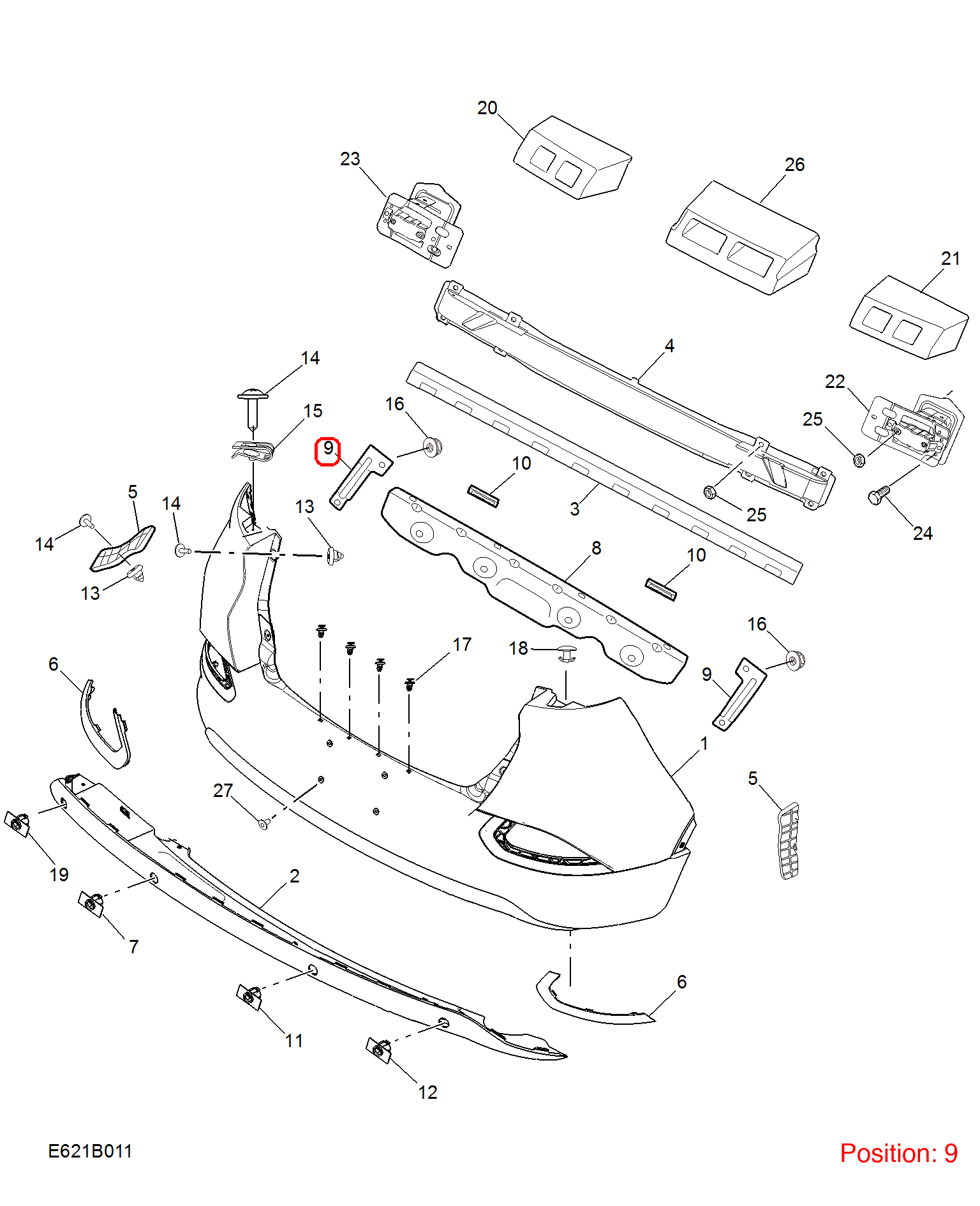 MG Bumper Cover Bracket OEM 10110674 FOR MG 10110674-MG_OEM