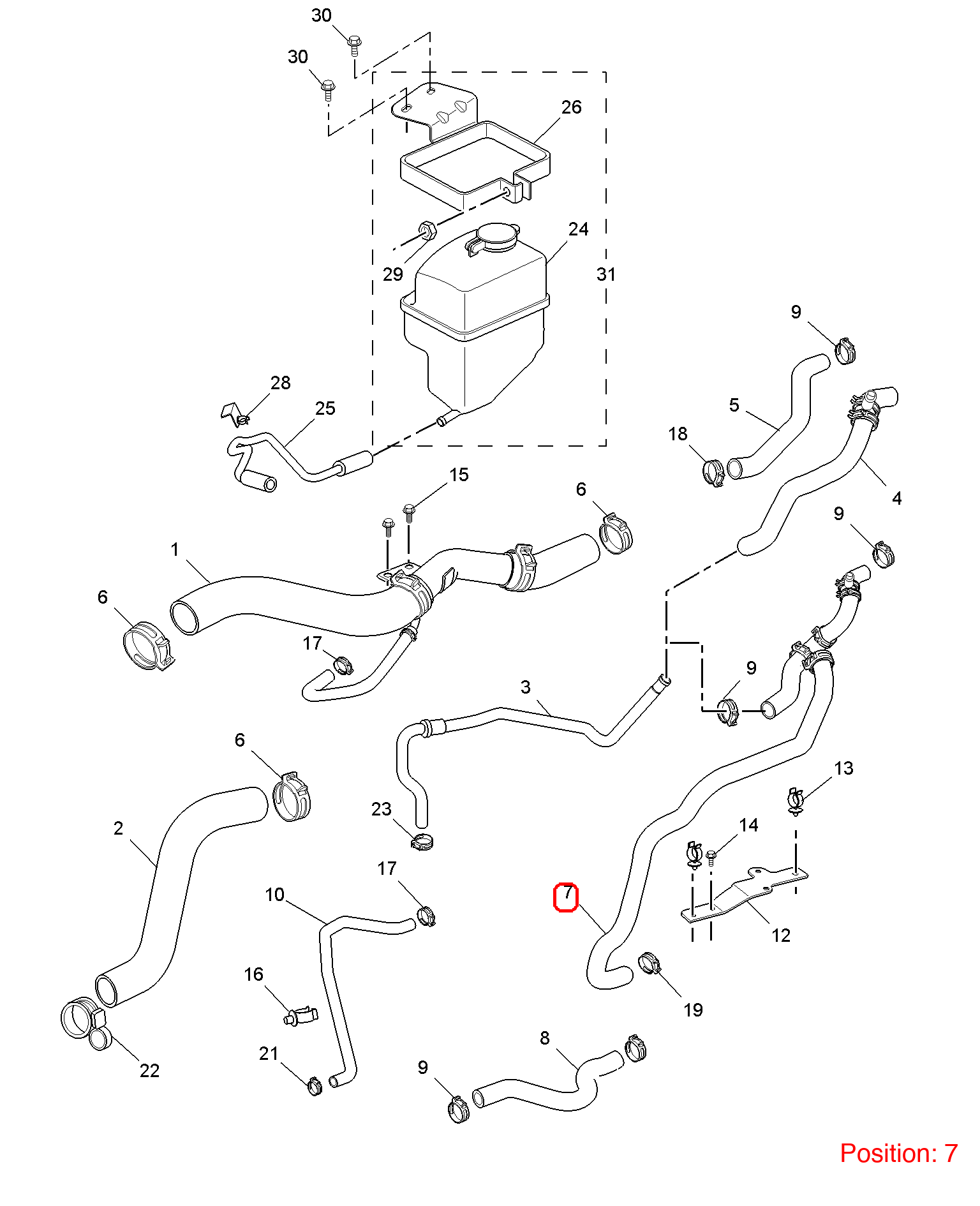 MG Coolant Inlet Hose OEM 10110741 FOR MG350 MG5 10110741-MG_OEM