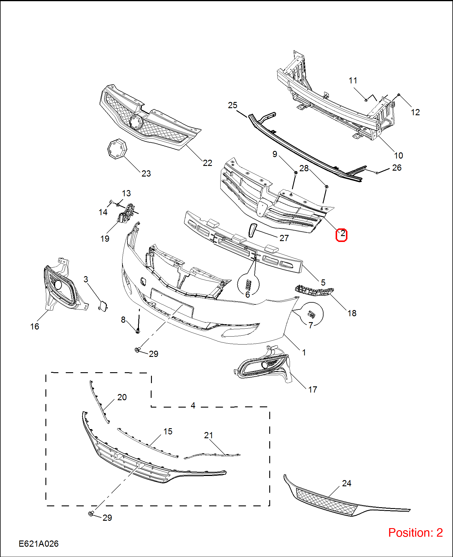 MG Front grille OEM 10111947 10111947-MG_OEM