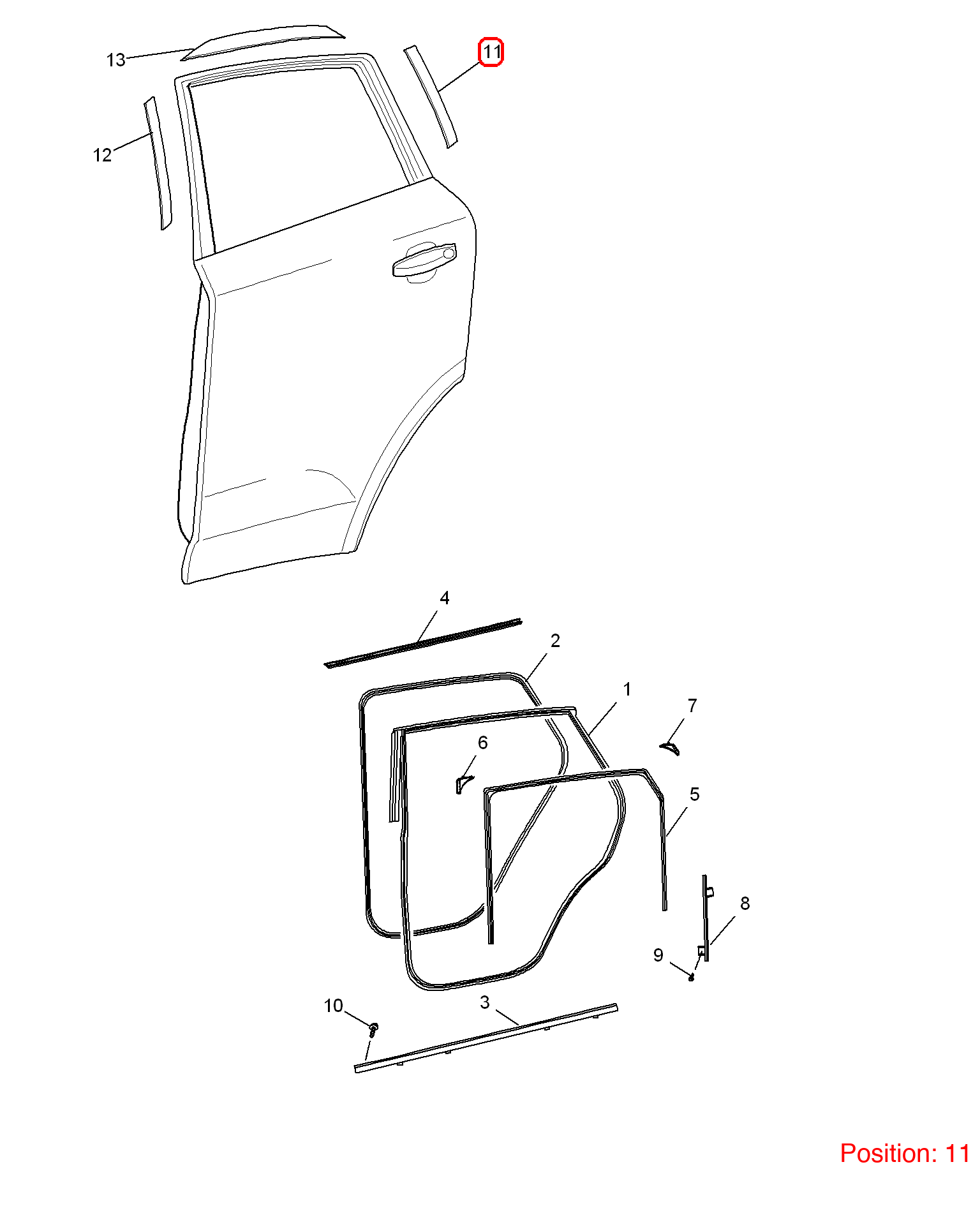 MG Door sticker OEM 10113065 FOR MG 10113065-MG_OEM