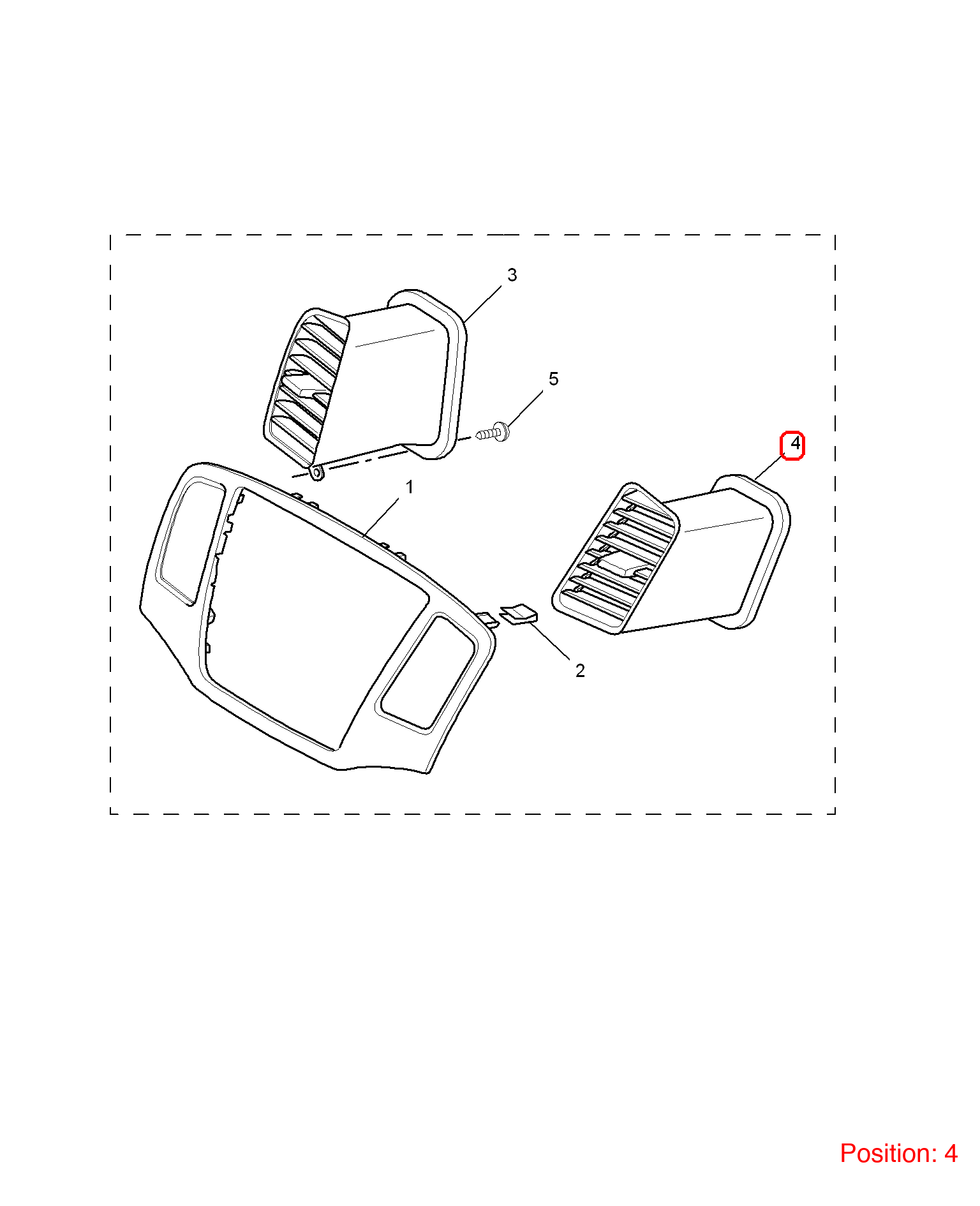 MG A/C Air Vent Grille OEM 10119379 FOR MG350 10119379-MG_OEM