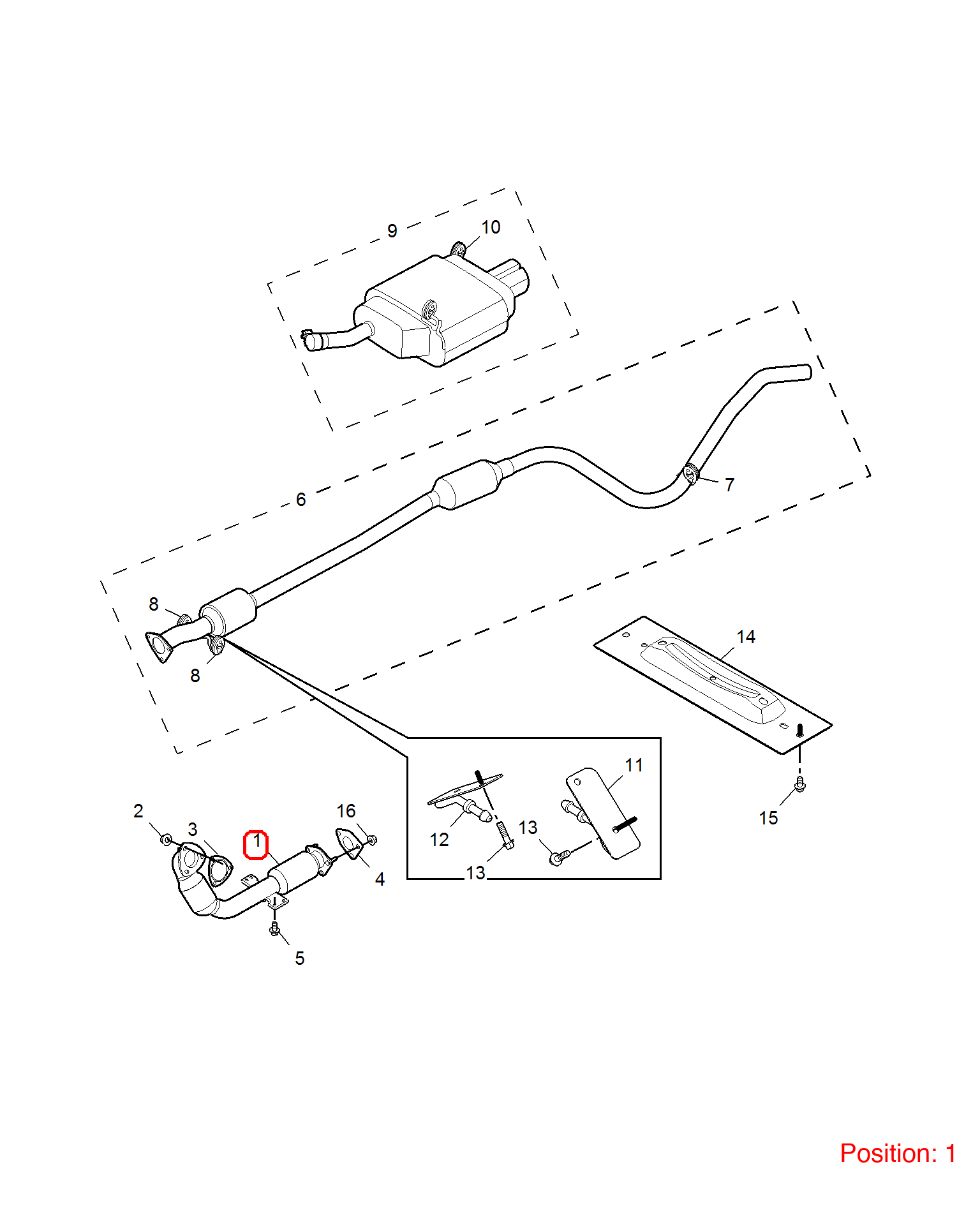 MG Three-way catalytic converter OEM 10120122 FOR MG6 MG550 10120122-MG_OEM