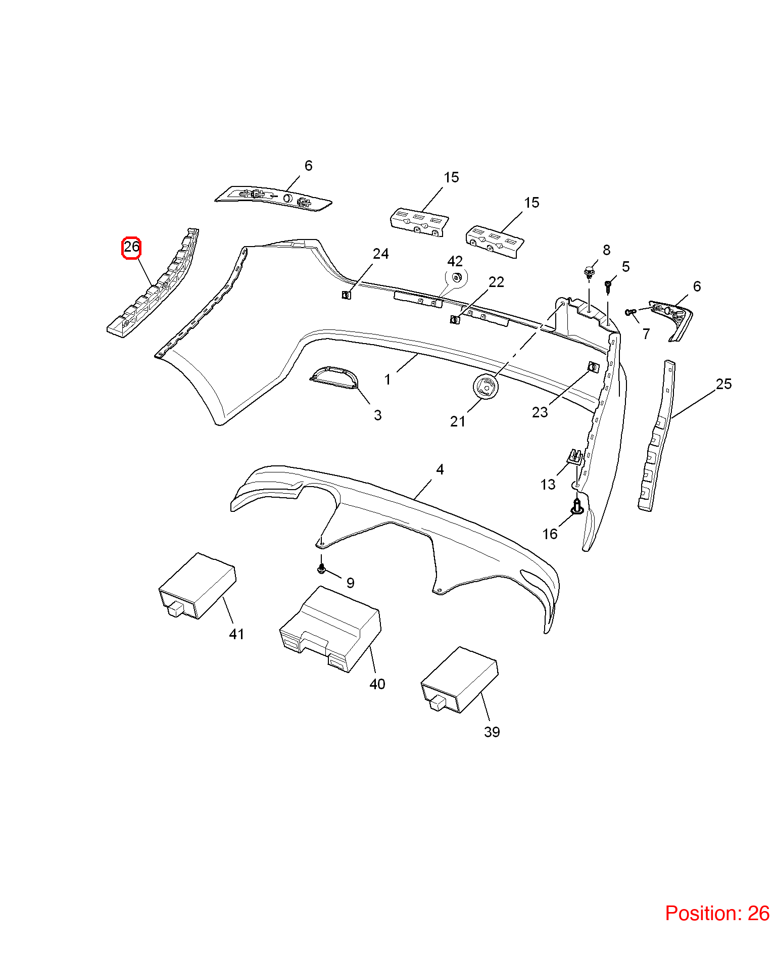 MG Bumper Cover Bracket OEM 10121353 10121353-MG_OEM