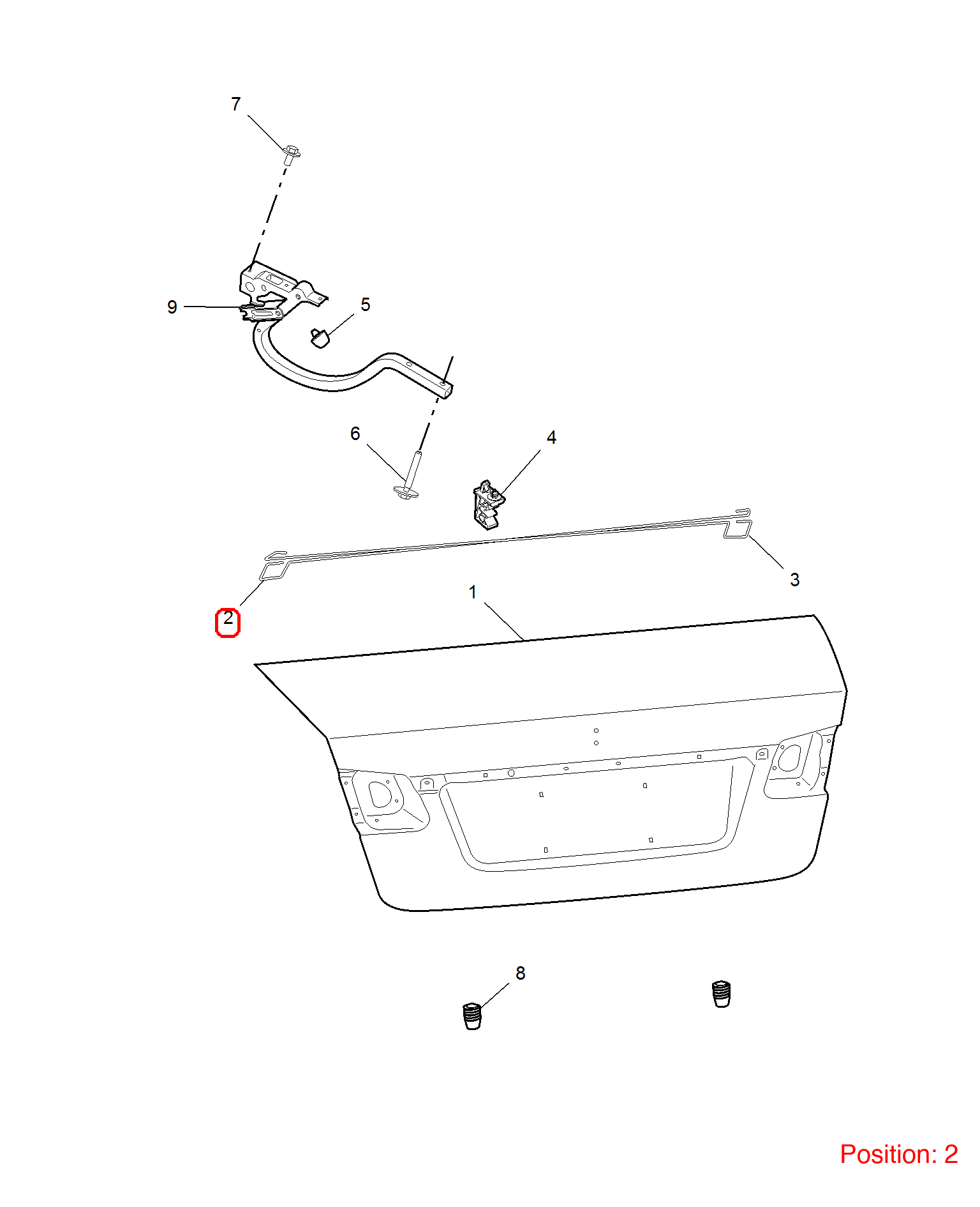 MG Tailgate spring OEM 10121397 10121397-MG_OEM