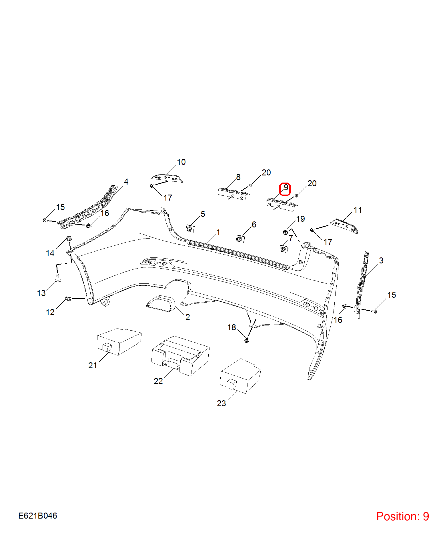 MG Bumper Cover Bracket OEM 10121439 10121439-MG_OEM