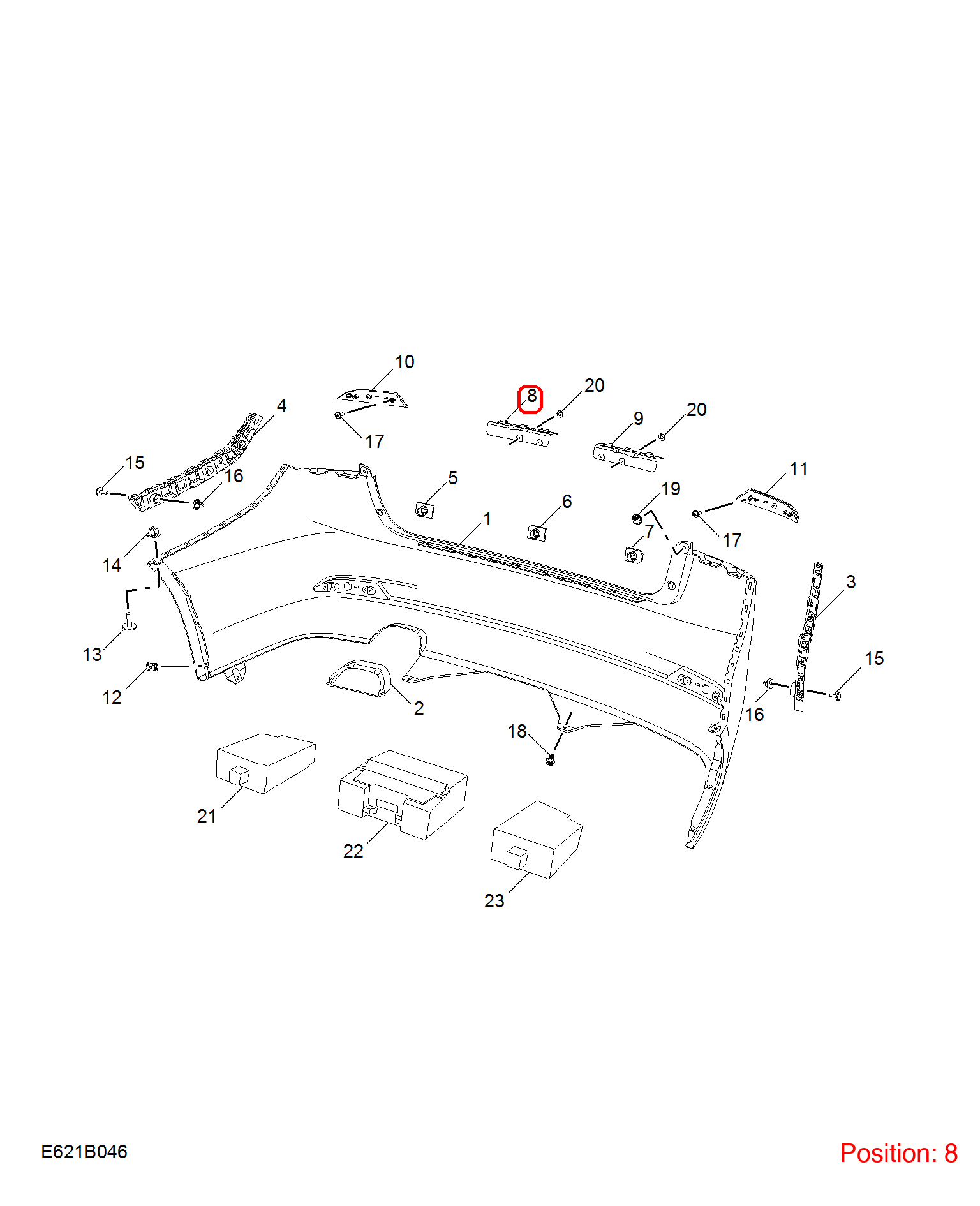MG Bumper Cover Bracket OEM 10121440 10121440-MG_OEM