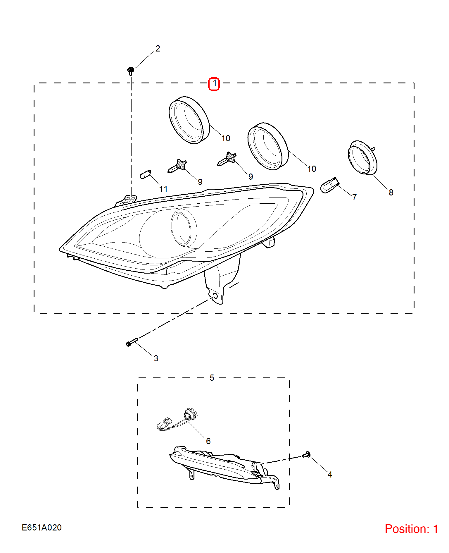 MG Headlight OEM 10121810 10121810-MG_OEM