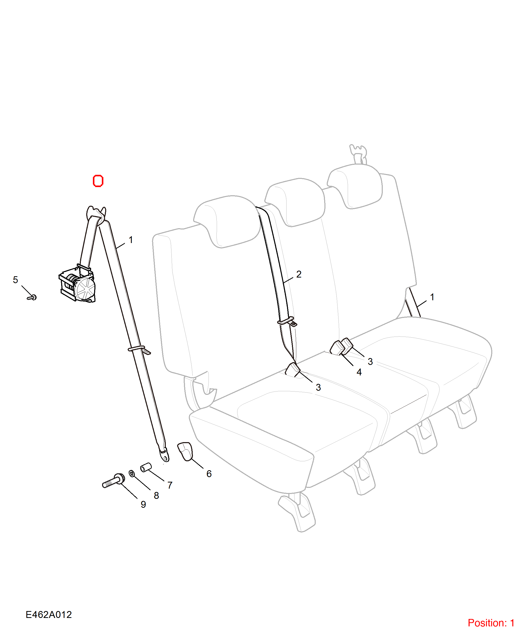 MG Seat belt OEM 10122022 FOR MG 10122022-MG_OEM