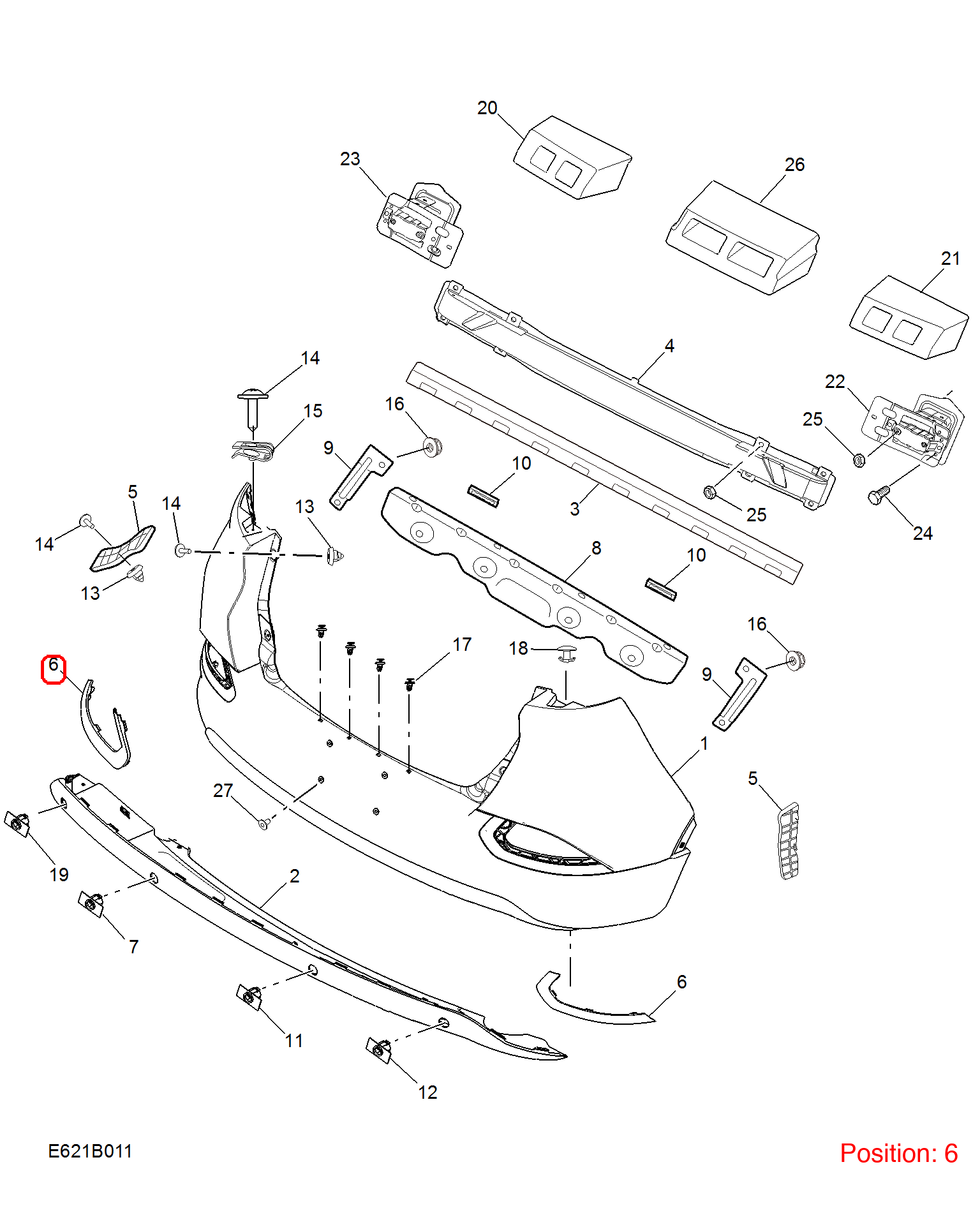 MG Bumper grille OEM 10124358 FOR MG 10124358-MG_OEM