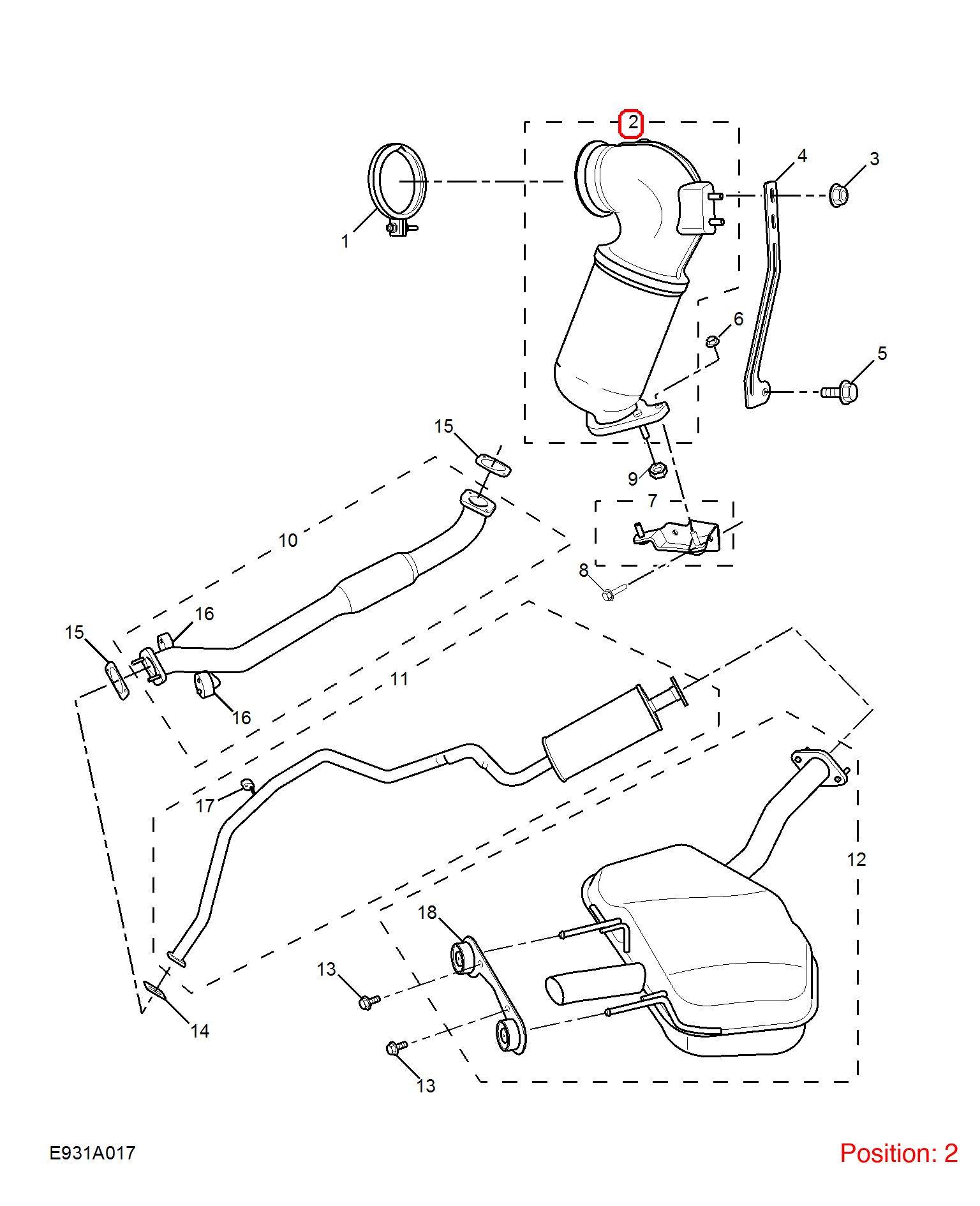 MG Three-way catalytic converter OEM 10124452 10124452-MG_OEM