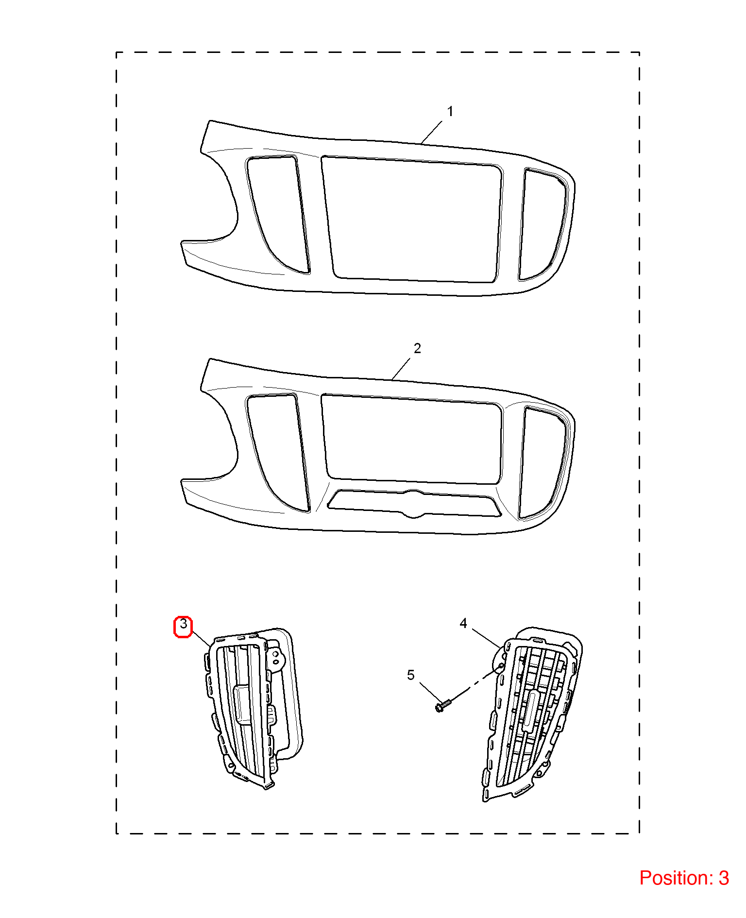 MG A/C Air Vent Grille OEM 10126343 10126343-MG_OEM