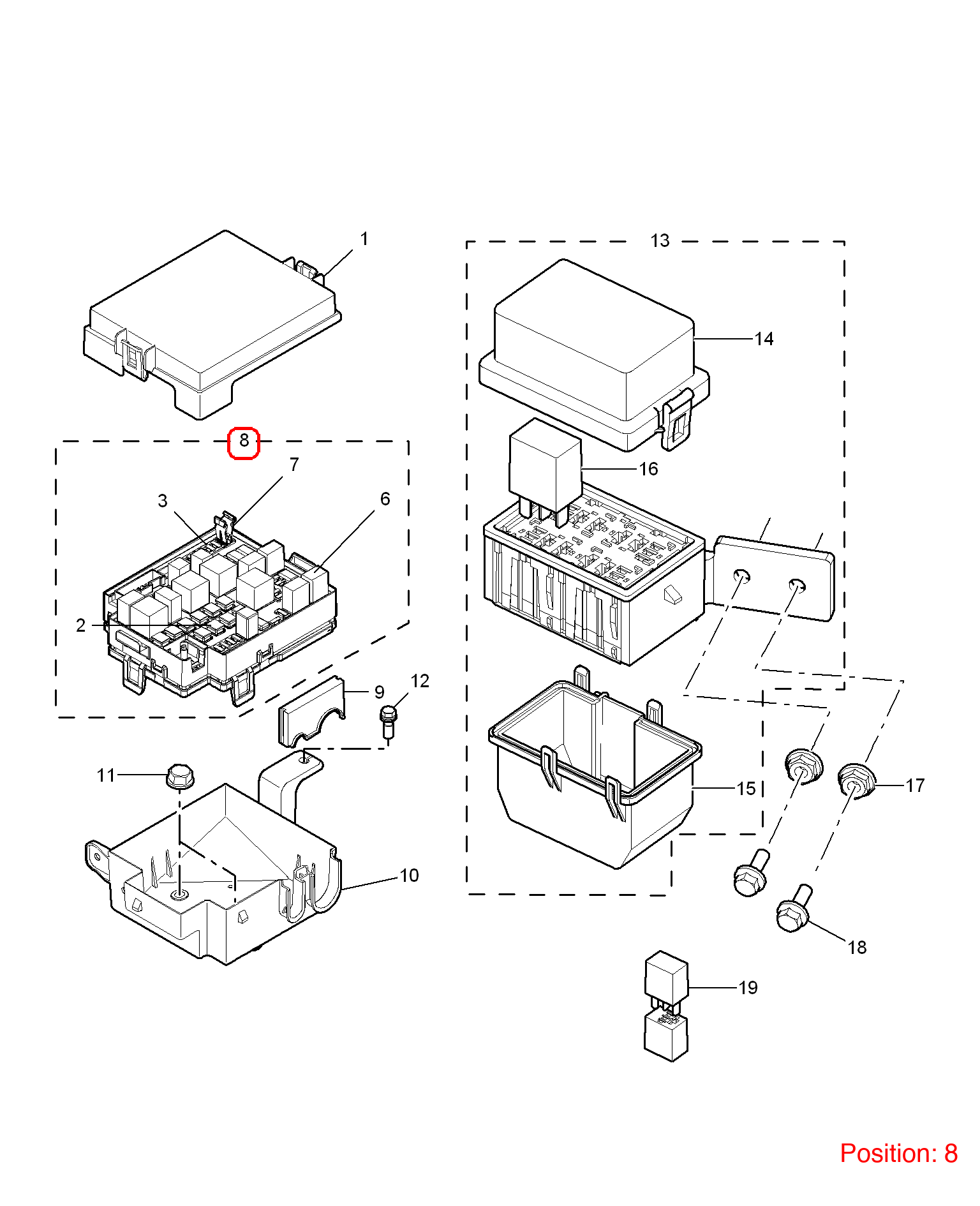 MG Fuse box OEM 10128221 FOR MG5 MG350 10128221-MG_OEM