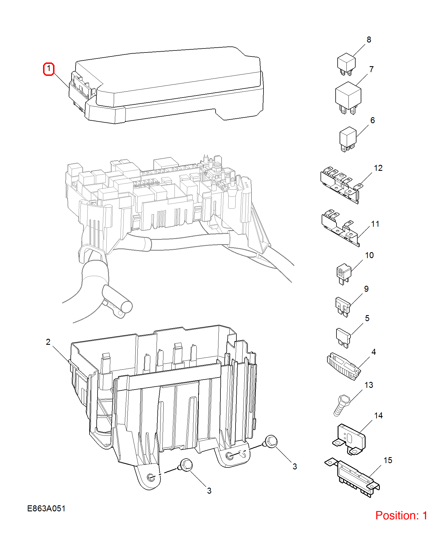 MG Fuse box cover OEM 10130434 FOR MG6 10130434-MG_OEM