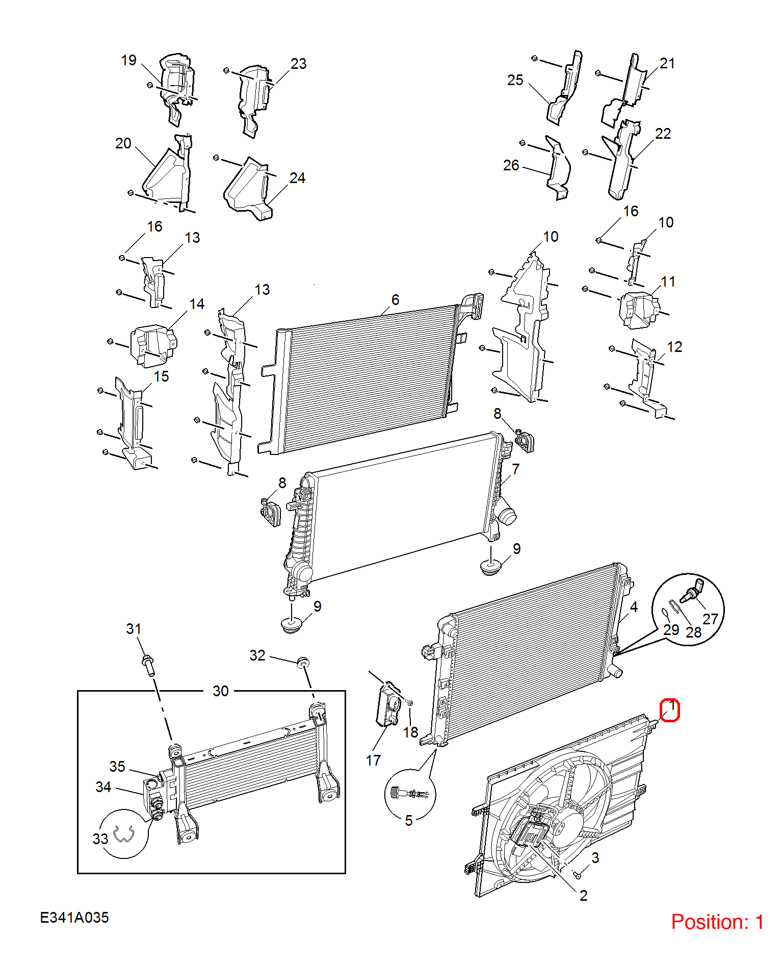MG Electric fan OEM 10130506 FOR MG5 MG6 10130506-MG_OEM
