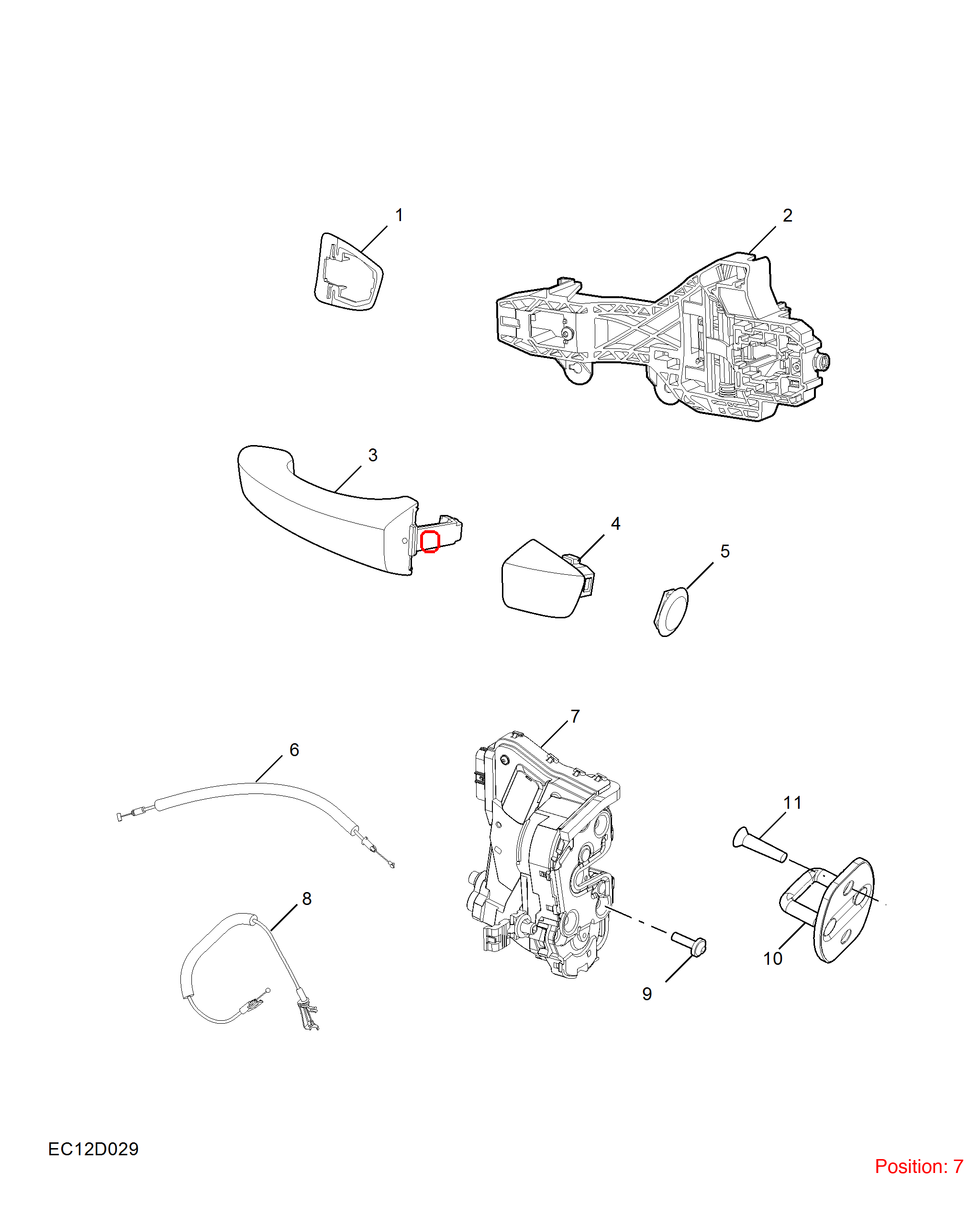 MG Door Lock OEM 10134368 FOR MG5 10134368-MG_OEM