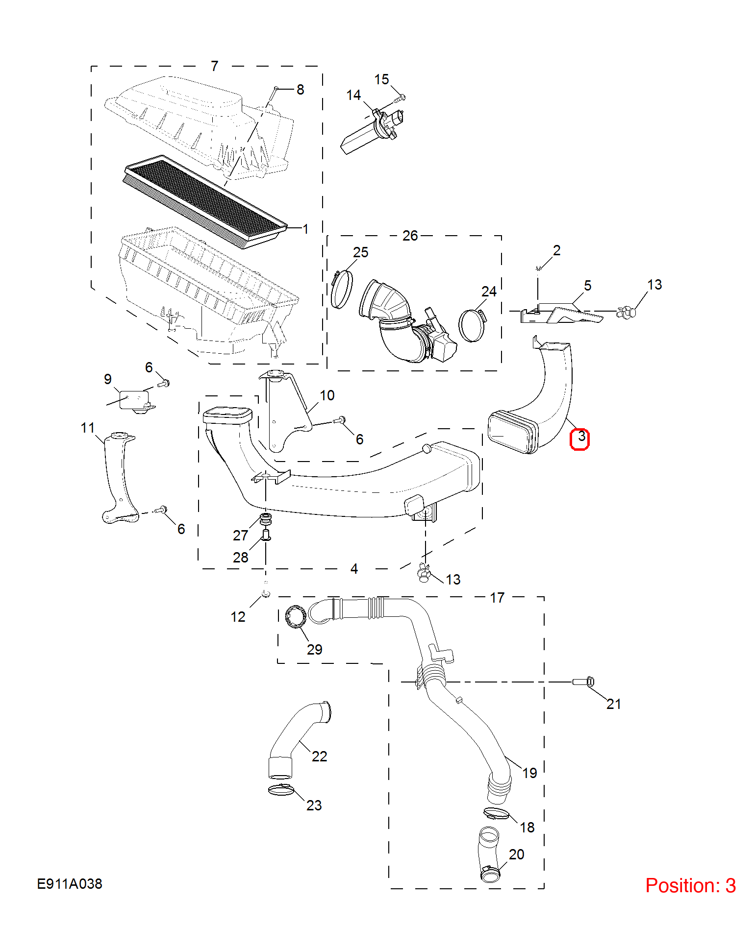 MG Air Intake Hose OEM 10135114 10135114-MG_OEM