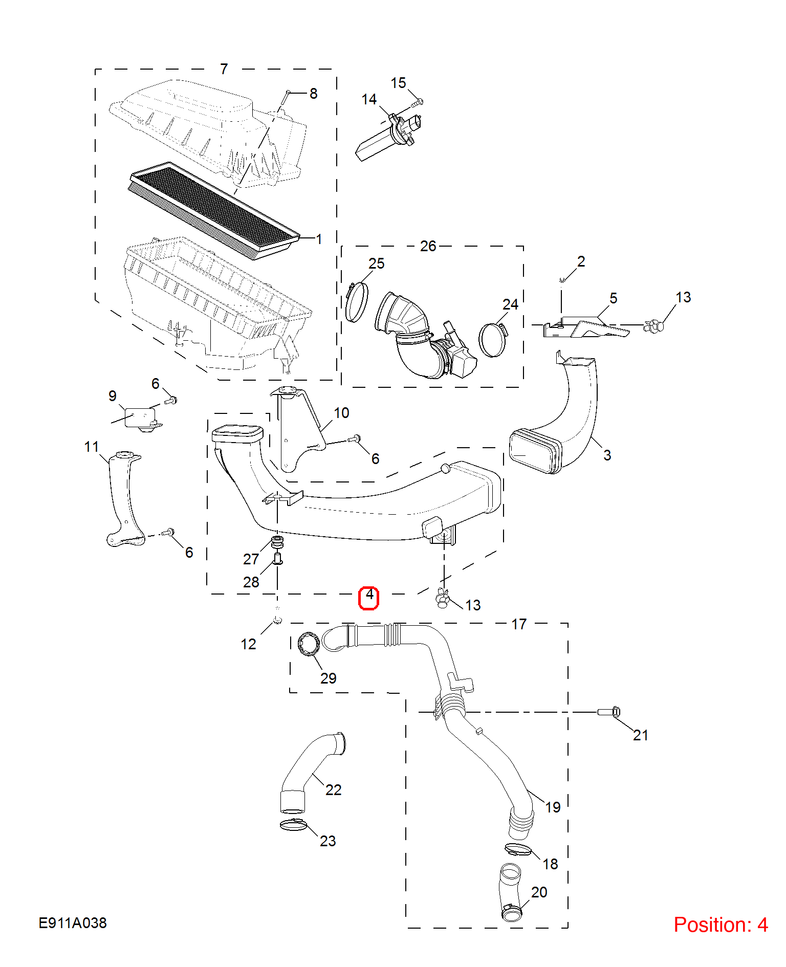 MG Air Intake Hose OEM 10135117 10135117-MG_OEM