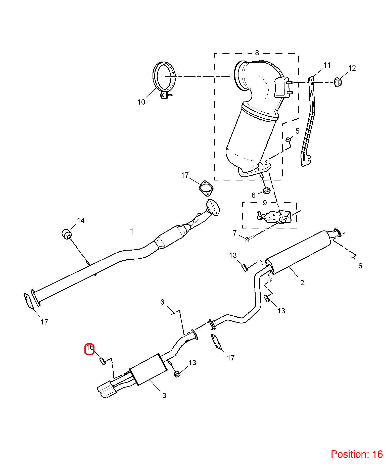 MG Exhaust pipe hanger OEM 10136397 10136397-MG_OEM