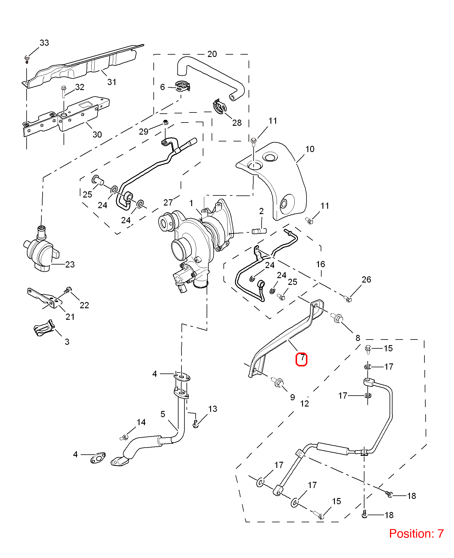 MG Turbocharger bracket OEM 10137137 FOR MG RX5 10137137-MG_OEM