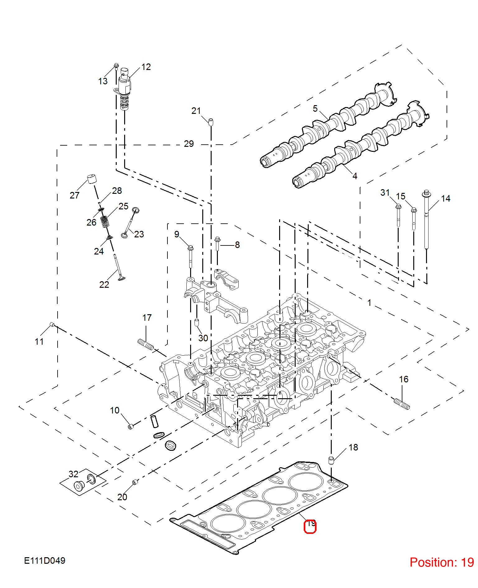 MG Cylinder head gasket OEM 10137569 FOR MG MG5 10137569-MG_OEM