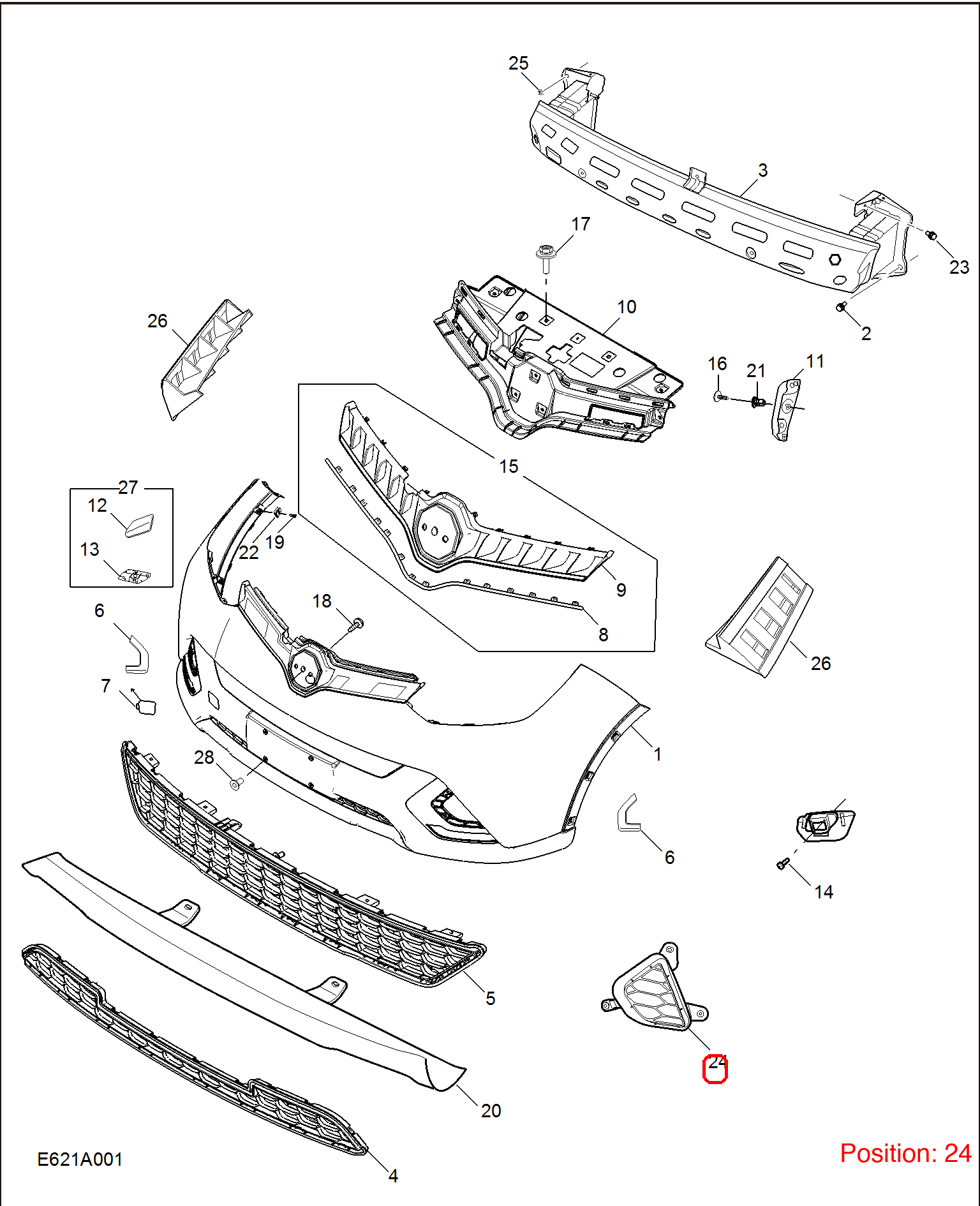 MG Grille Air Intake OEM 10141041 FOR MG 10141041-MG_OEM
