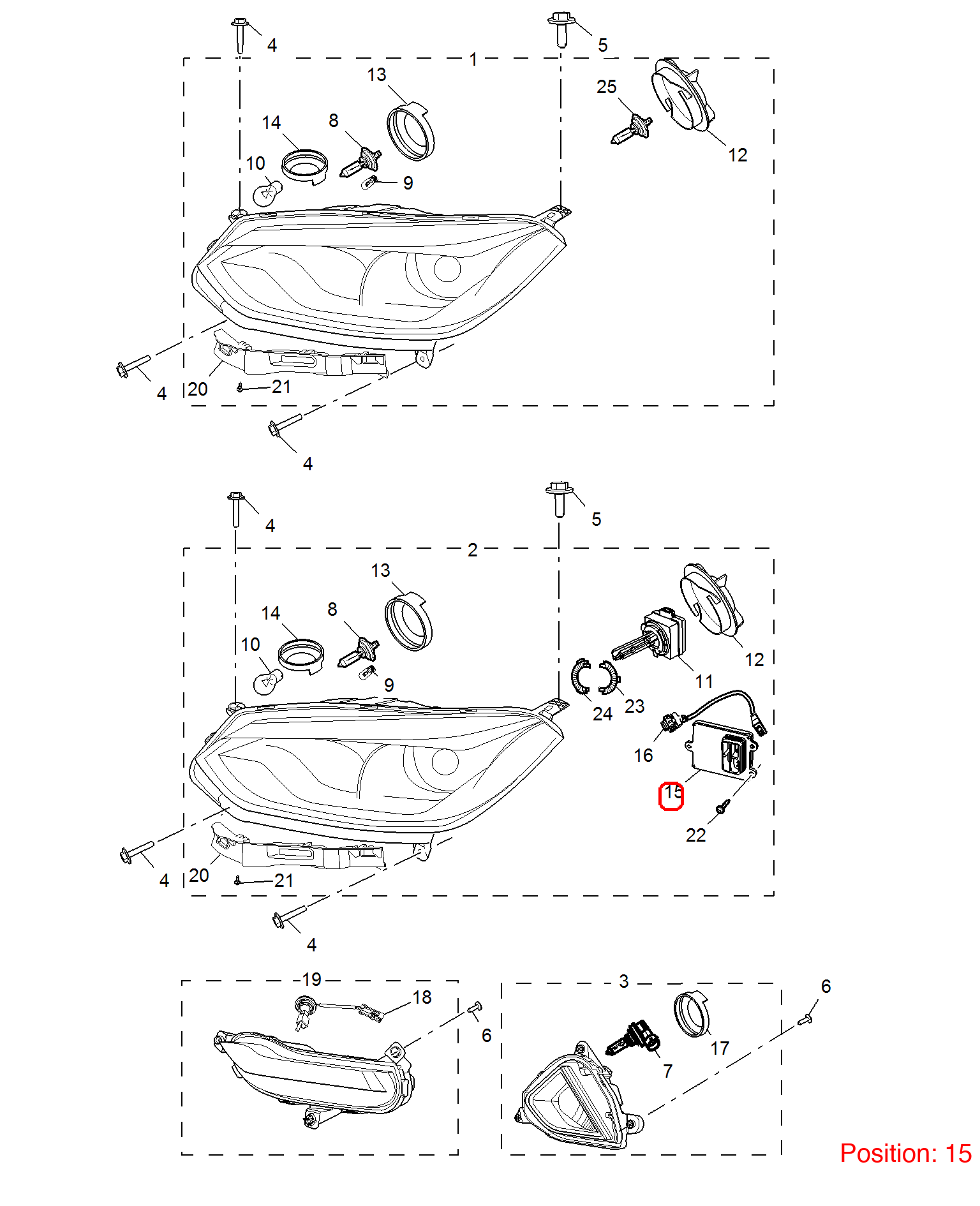 MG Front headlight adjustment computer OEM 10144126 FOR MG 10144126-MG_OEM