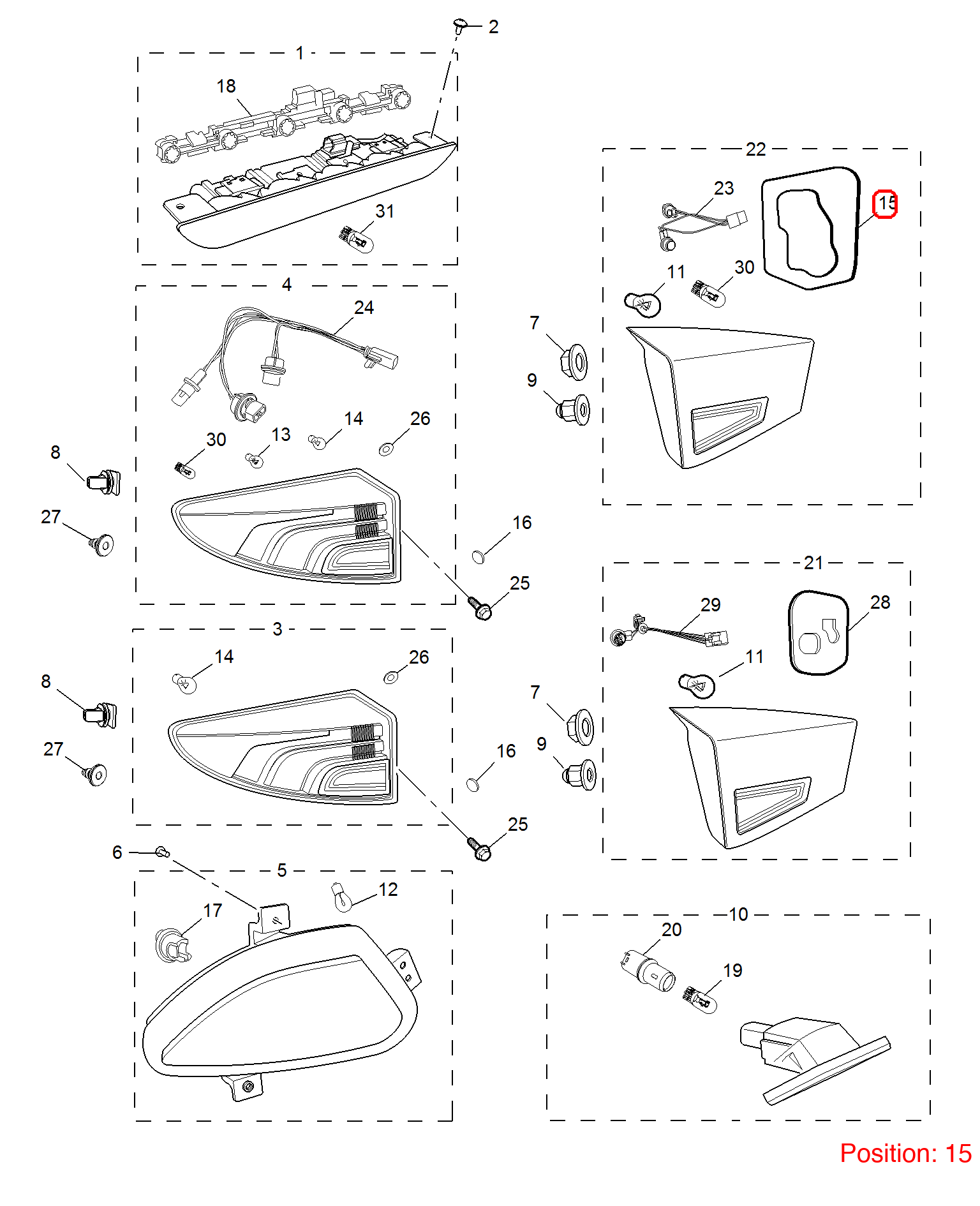 MG Rear taillight gasket OEM 10144133 FOR MG 10144133-MG_OEM