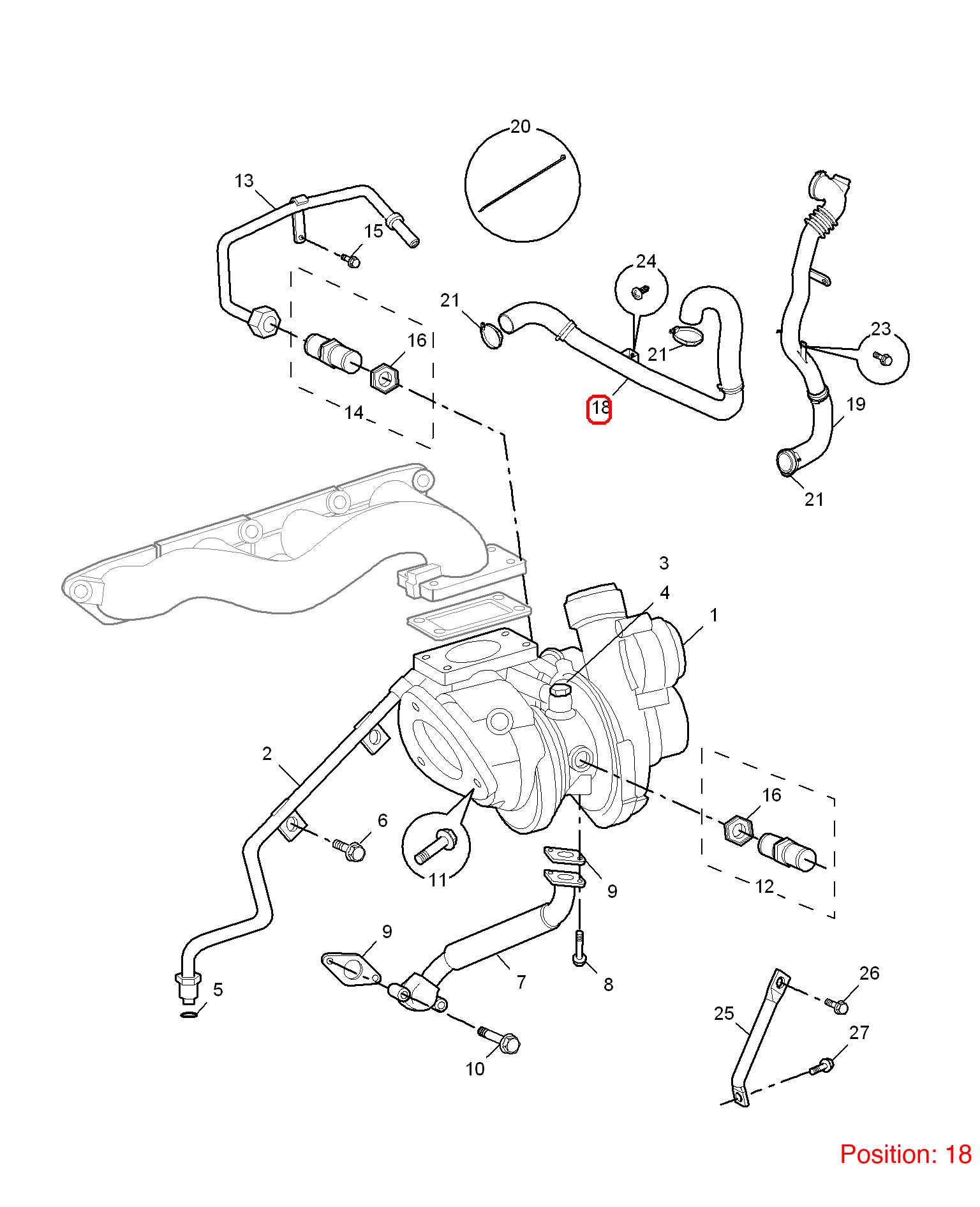 MG Intercooler Turbocharger Tube OEM 10144744 FOR MG6 MG550 10144744-MG_OEM