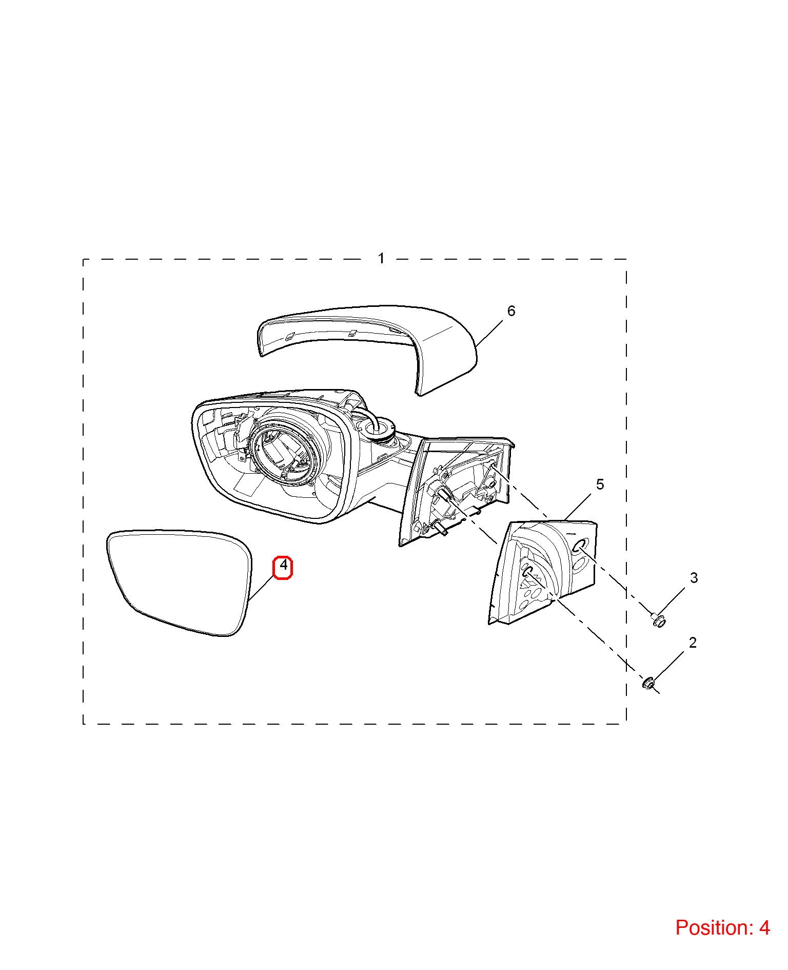 MG Reverse mirror glass OEM 10145109 FOR MG5 10145109-MG_OEM