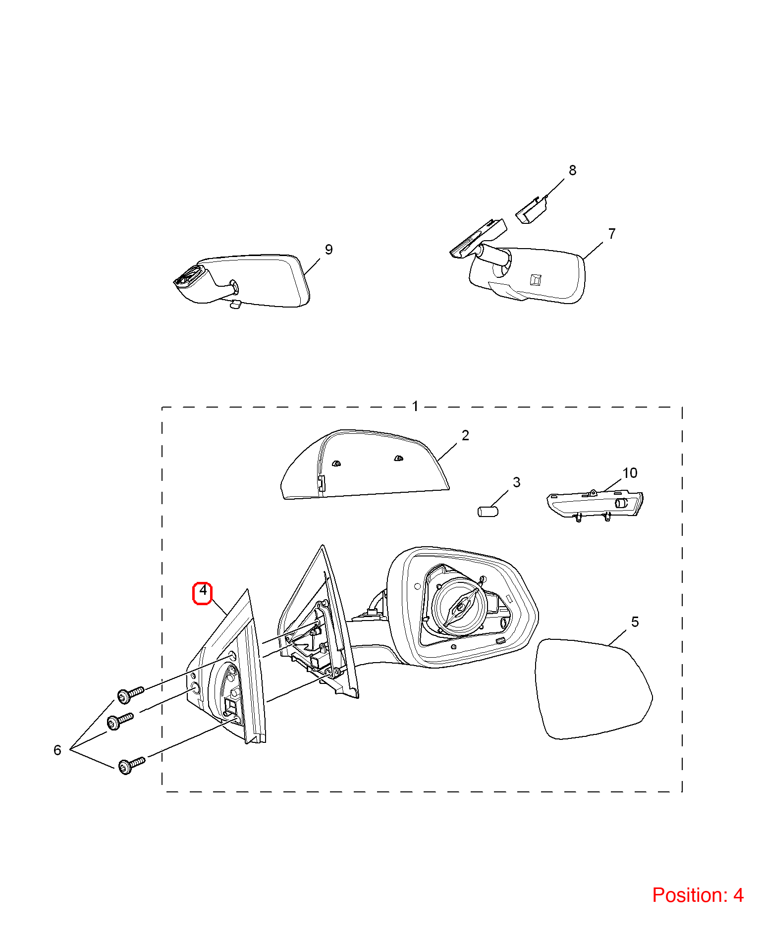 MG Rearview mirror pad OEM 10145392 FOR MG 10145392-MG_OEM