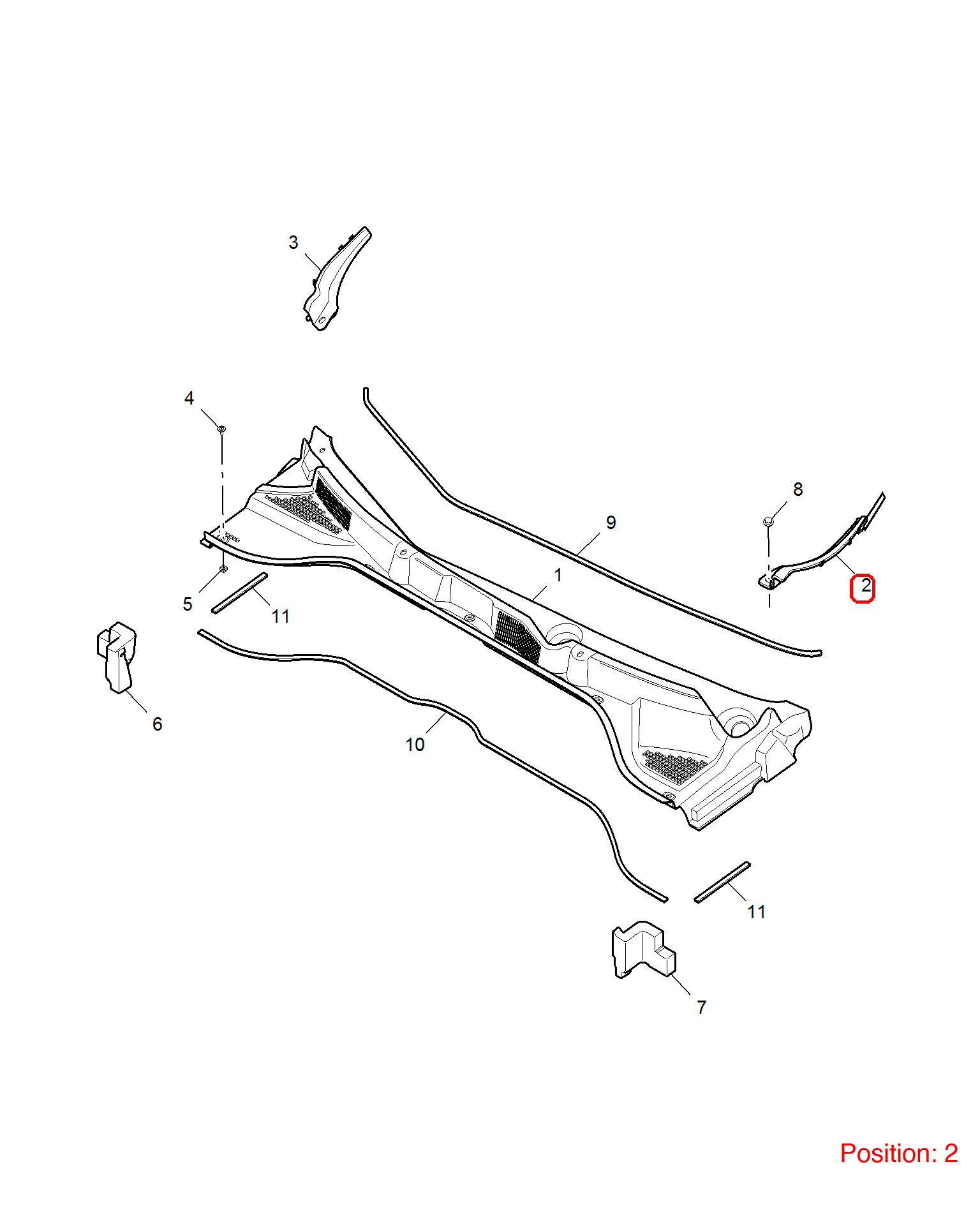 MG Front windshield trim strip OEM 10145545 FOR MG350 10145545-MG_OEM