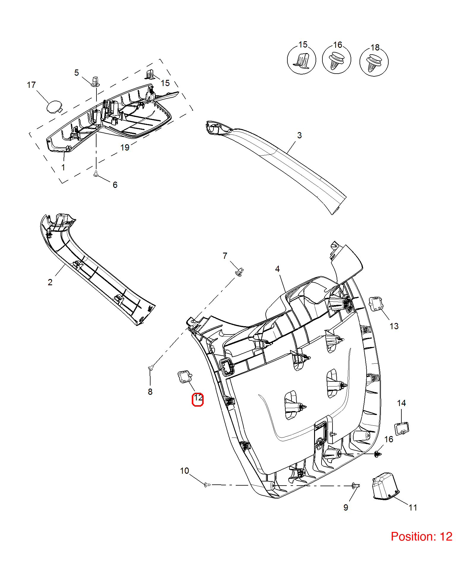 MG Trim cover OEM 10147122 FOR MG 10147122-MG_OEM