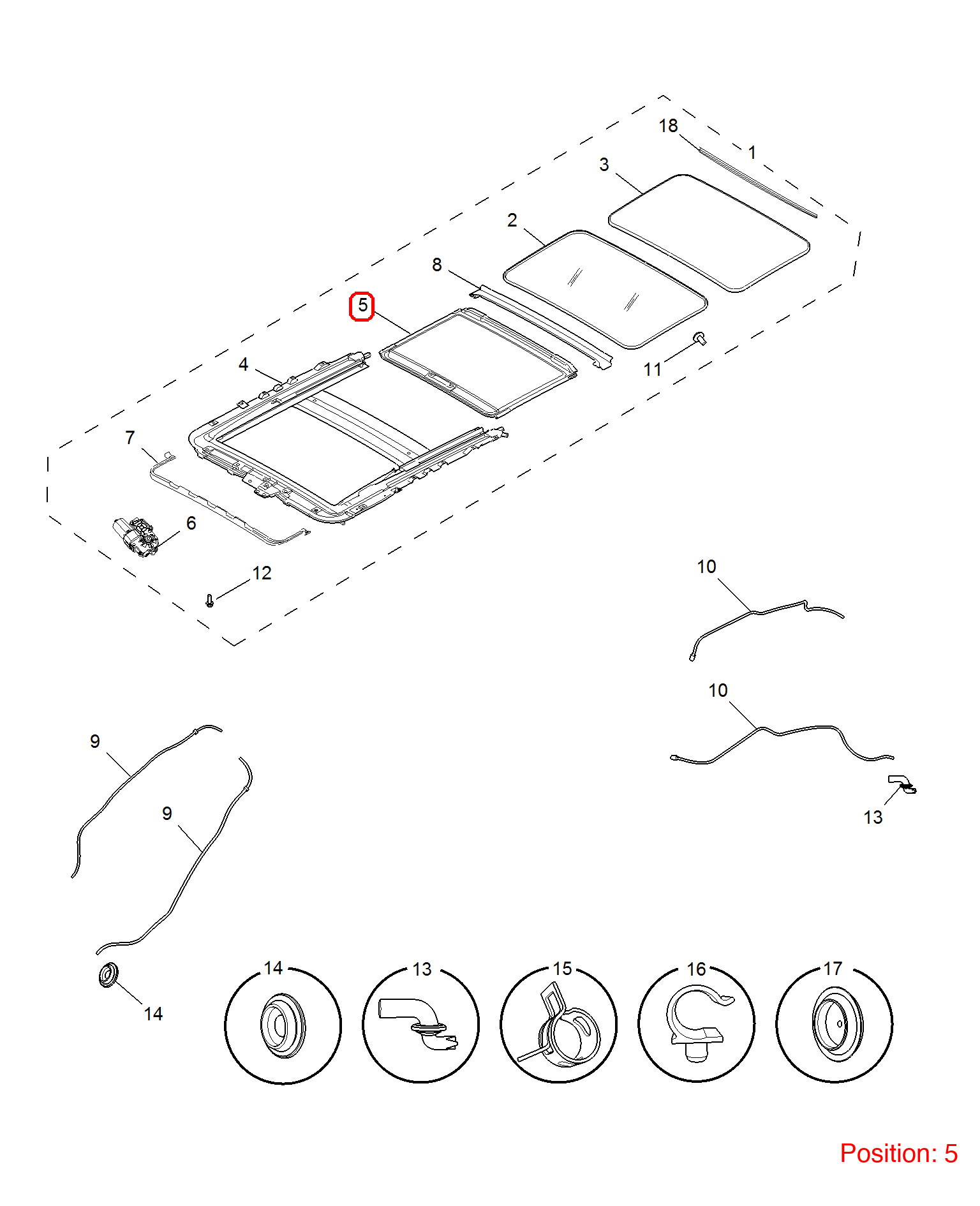 MG Sunroof sunshade OEM 10147266ASA FOR MG 10147266ASA-MG_OEM