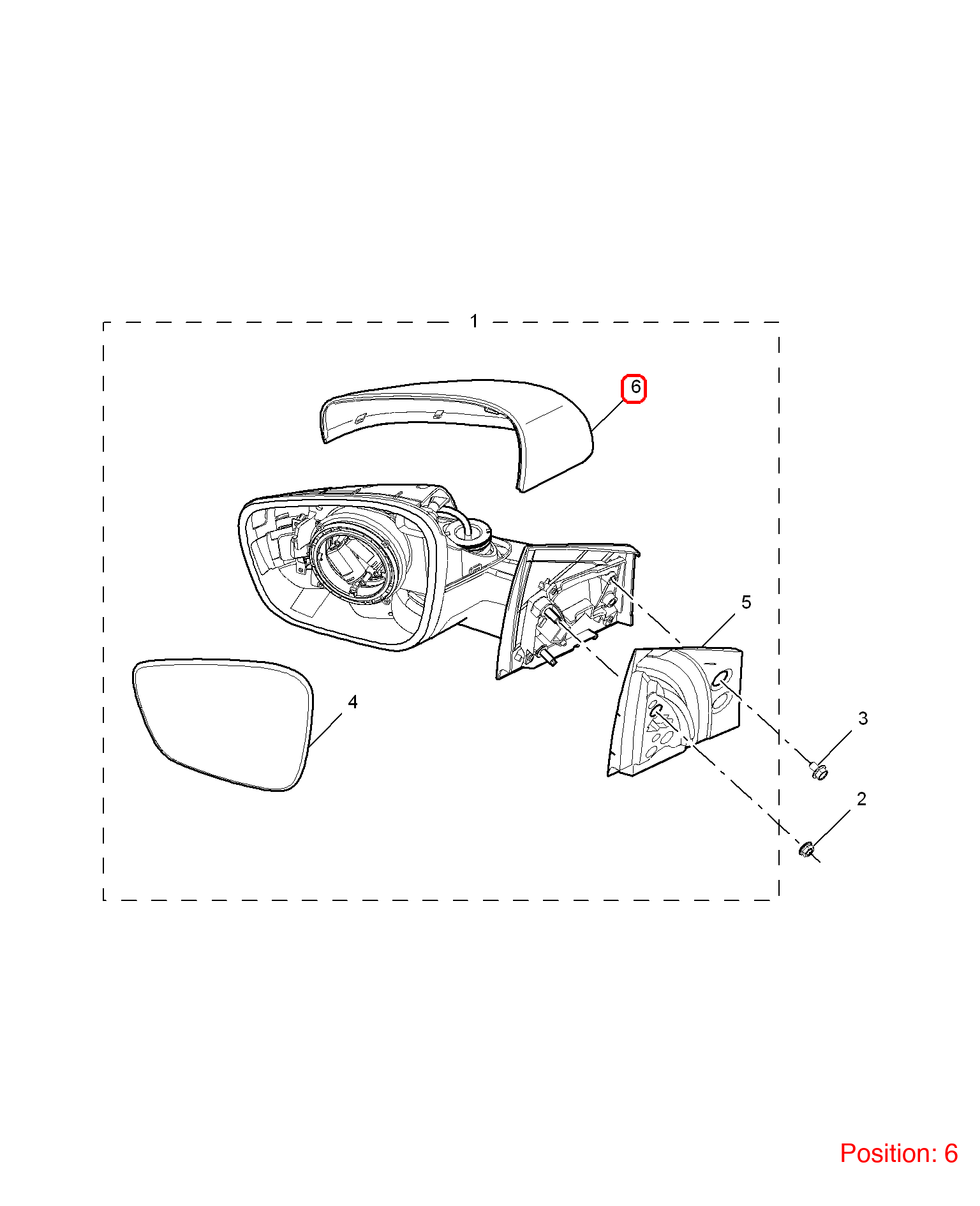 MG Rearview mirror cover OEM 10149003 FOR MG5 MG350 10149003-MG_OEM