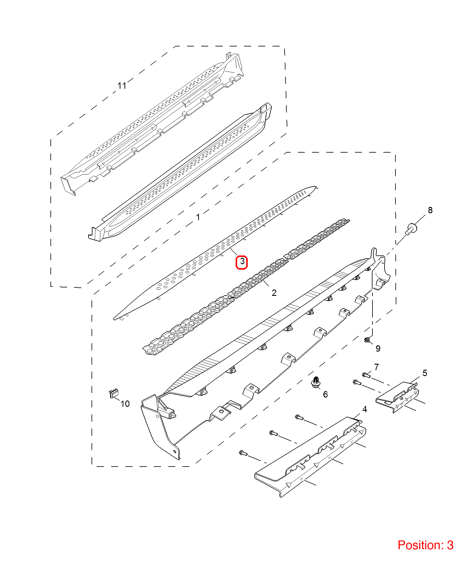 MG Footboard trim OEM 10149689 FOR MG 10149689-MG_OEM