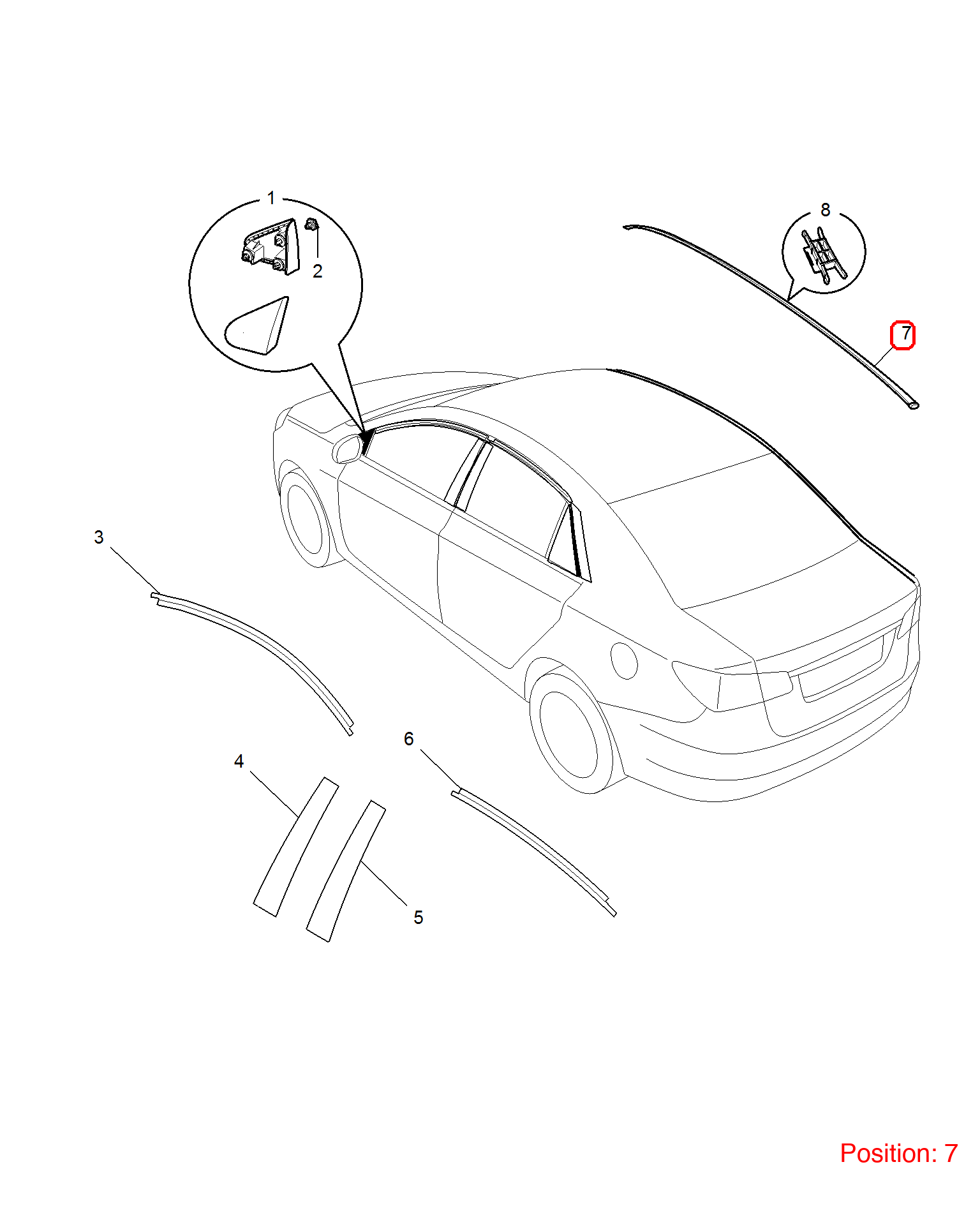 MG Roof trim strip OEM 10149960 10149960-MG_OEM