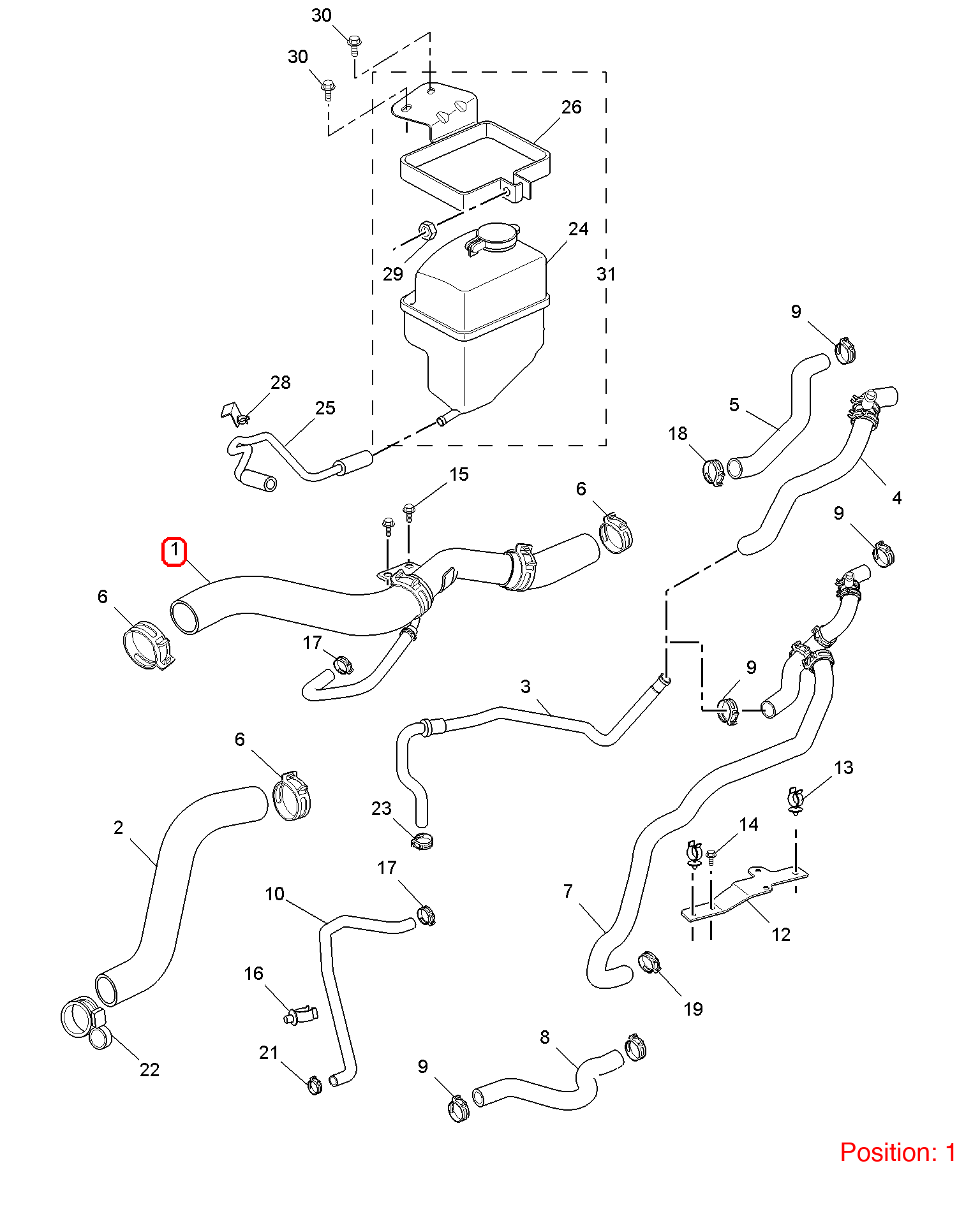 MG Radiator hose OEM 10150804 FOR MG350 MG5 10150804-MG_OEM
