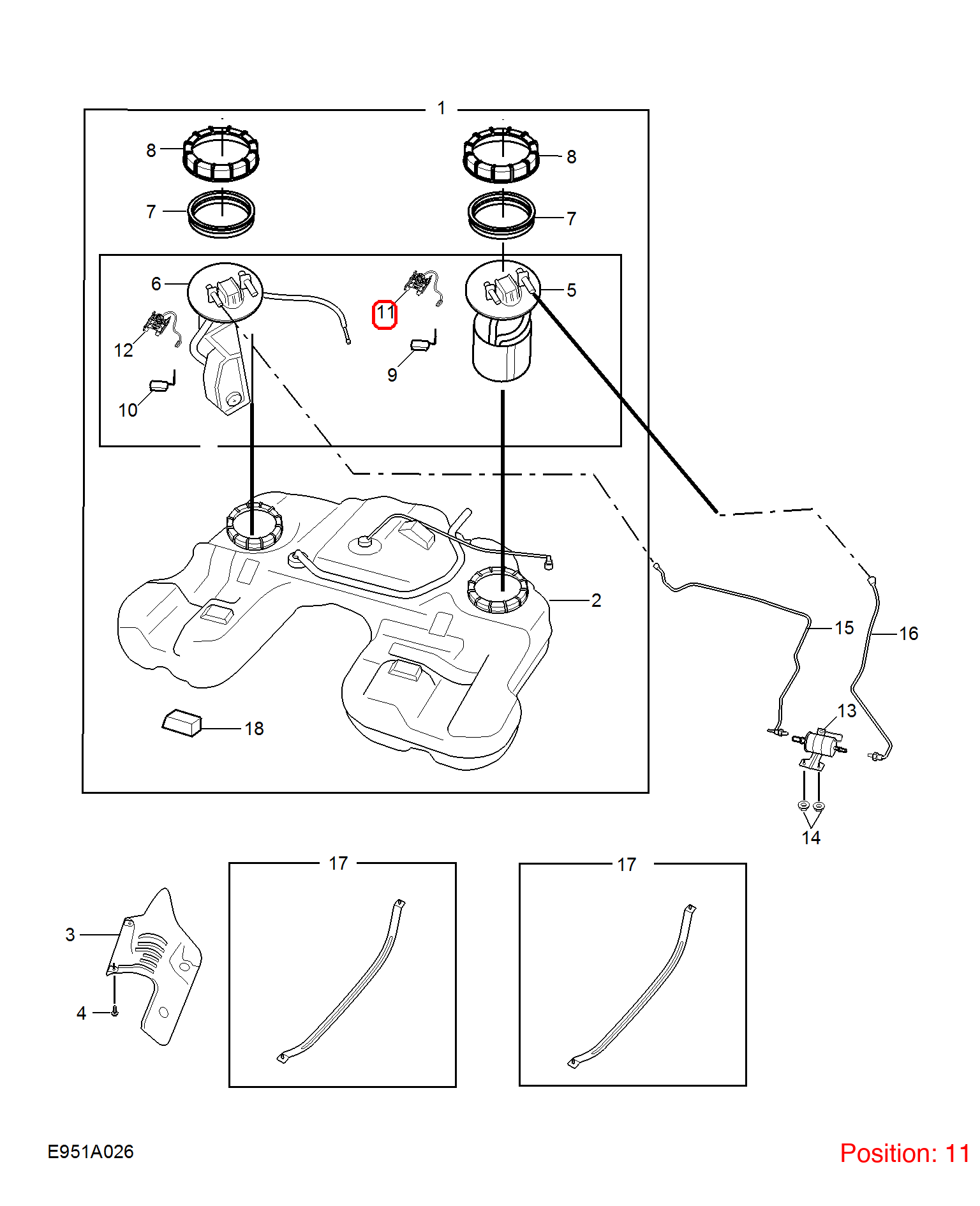 MG Fuel Level Sensor OEM 10153960 FOR MG RX5 10153960-MG_OEM